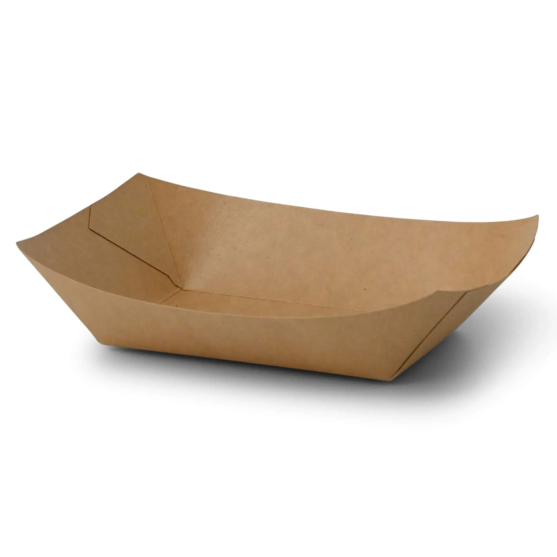 Snackbakje van karton (gecoat) 500 ml, 20,5 x 14 x 3 cm, bruin