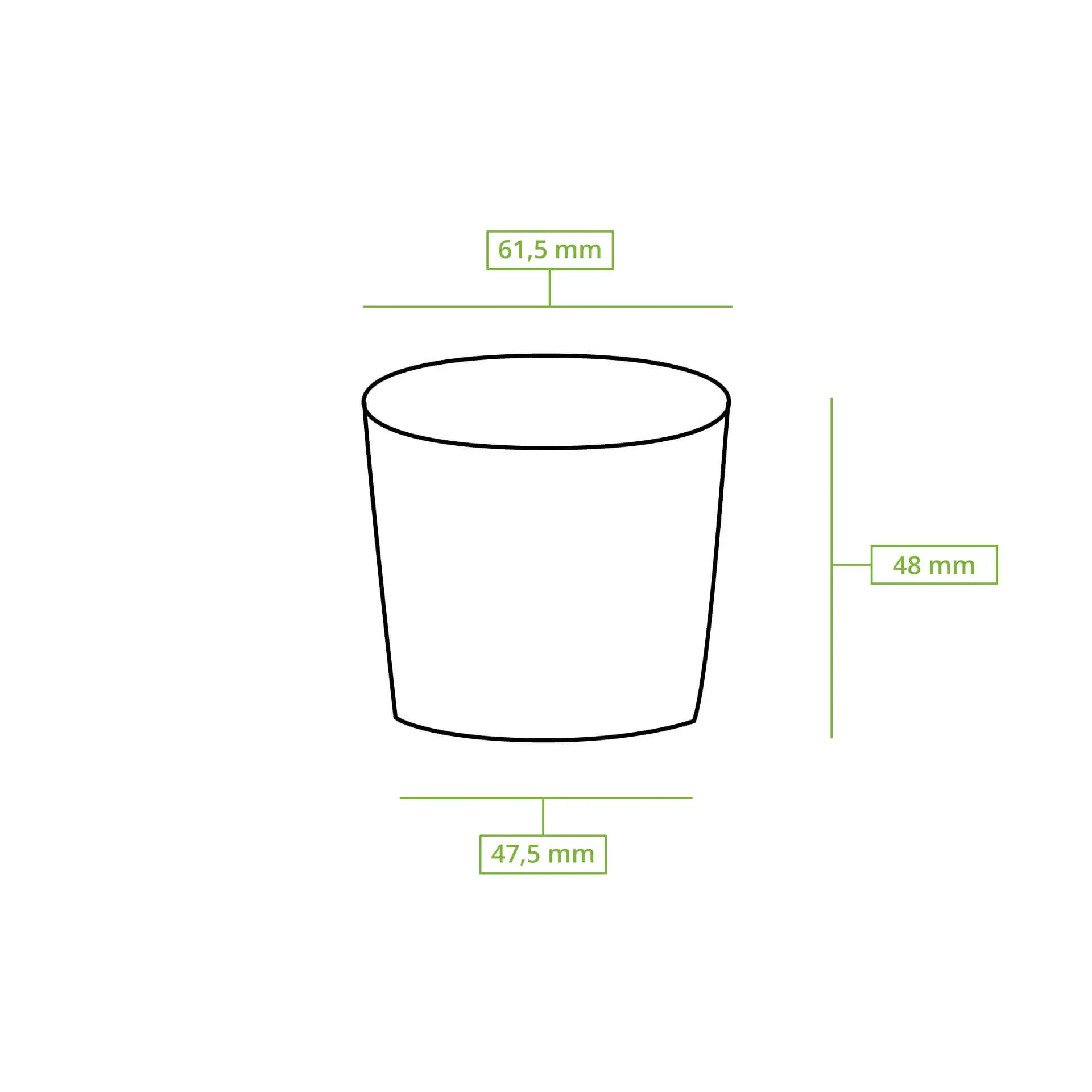 Papieren sausbakjes (bio-gecoat) 50 ml, Ø 62 mm, ongebleekt dfc024001-portionsbecher-aus-pappe-bio-beschichtet-50-ml-62-mm-ungebleicht-7