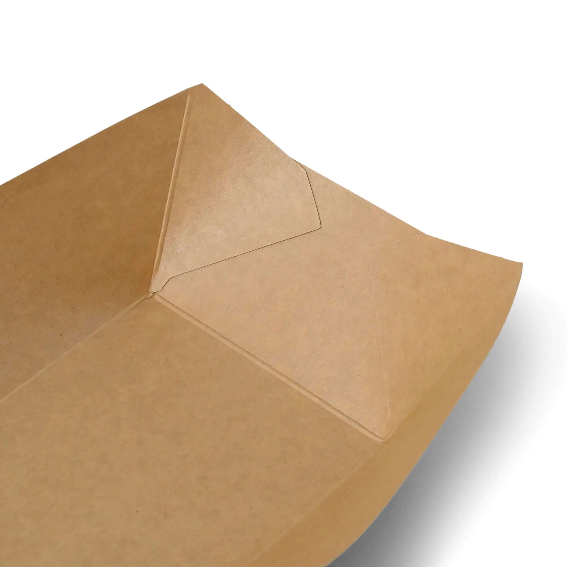 Snackbakje van karton 800 ml, 21,5 x 16 x 5 cm, bruin