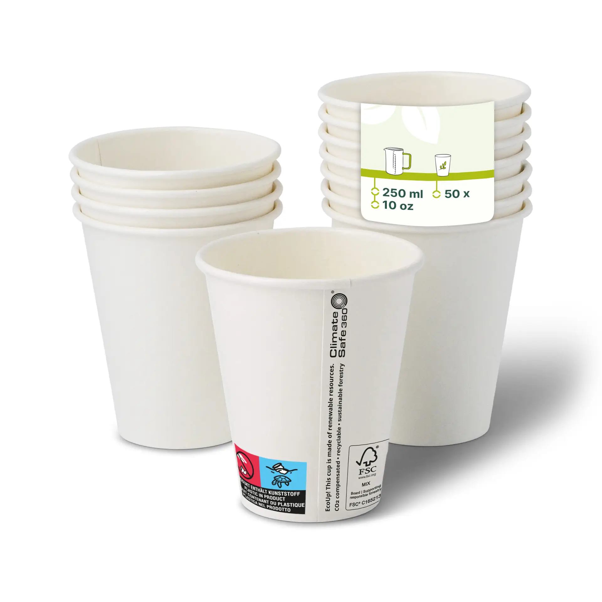 Kartonnen bekers (gecoat) 250 ml / 10 oz, Ø 90 mm, wit con10013-01-1-pappbecher-beschichtet-250-ml-10-oz-90-mm-weiss