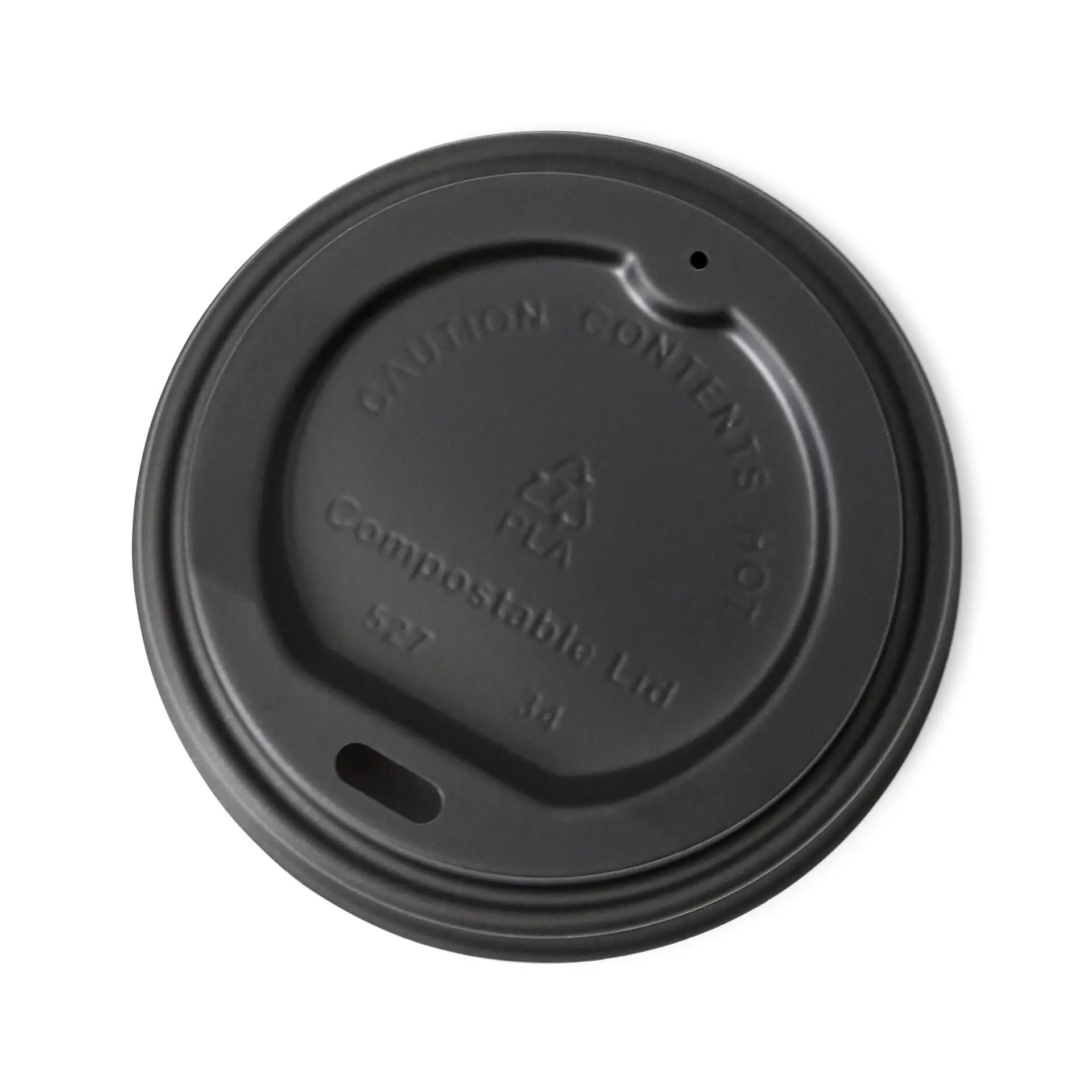 CPLA-deksel Ø 80 mm, zwart, drinkopening dhd004051-cpla-deckel-80-mm-schwarz-trinkoeffnung-1