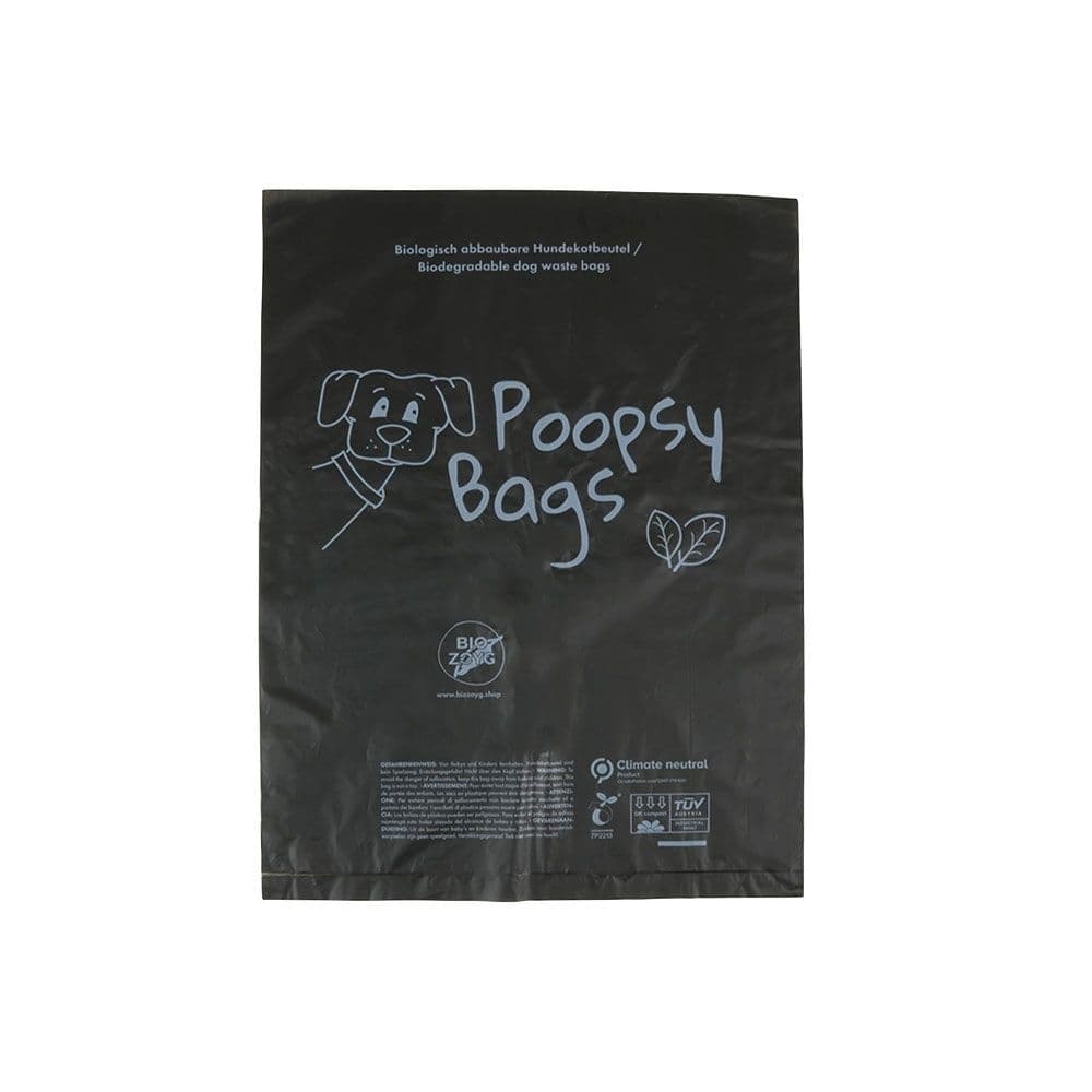 Hundekotbeutel 33 x 23 cm, schwarz, gerollt