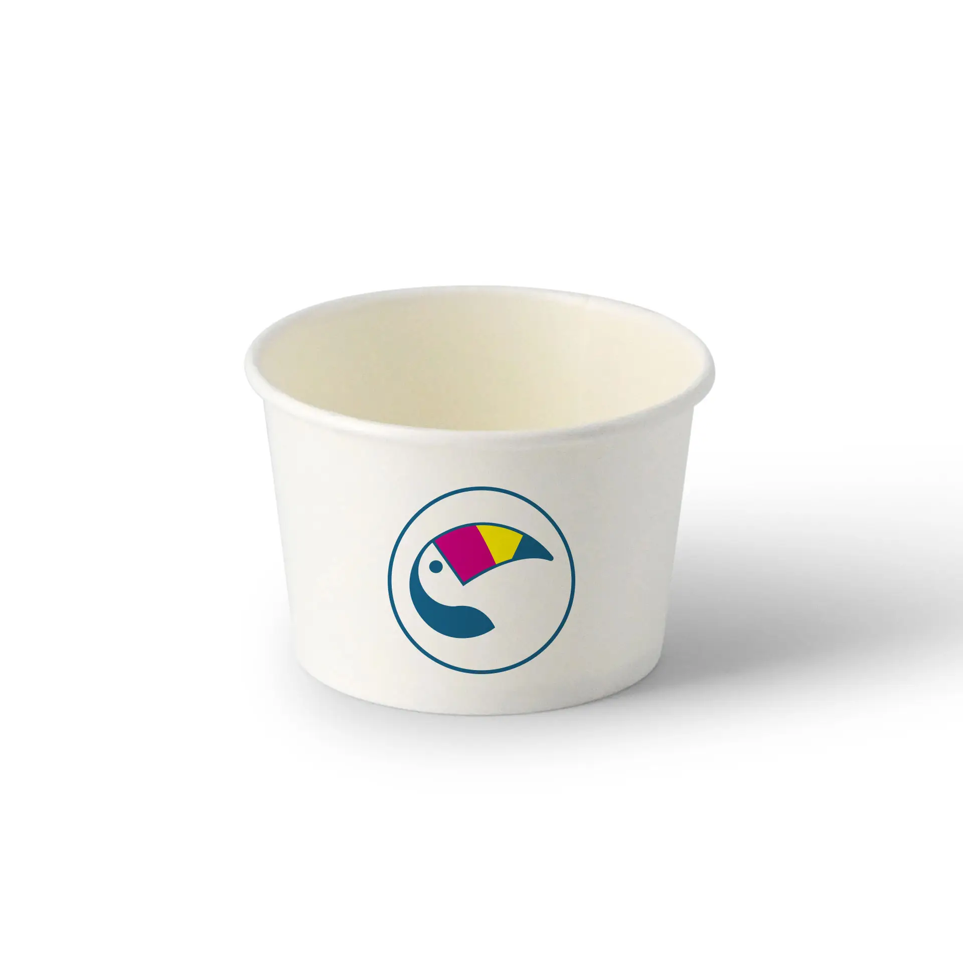 IJsbeker bedrukken, 75 ml / 3 oz, wit, PLA-coating