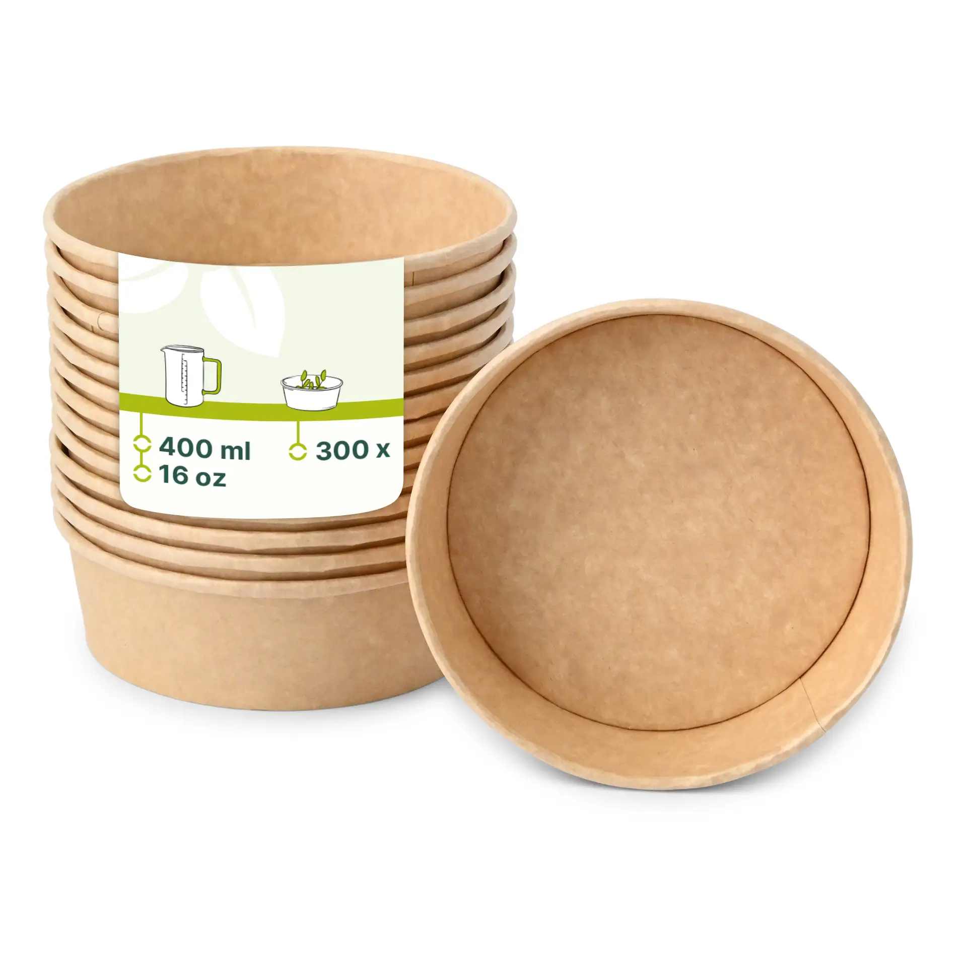 Kartonnen schalen (gecoat) / Bowl, 400 ml, Ø 150 mm, bruin, rond (650 ml maximale inhoud) Kartonnen schalen (gecoat) / Bowl, 400 ml, Ø 150 mm, bruin, rond (650 ml maximale inhoud)