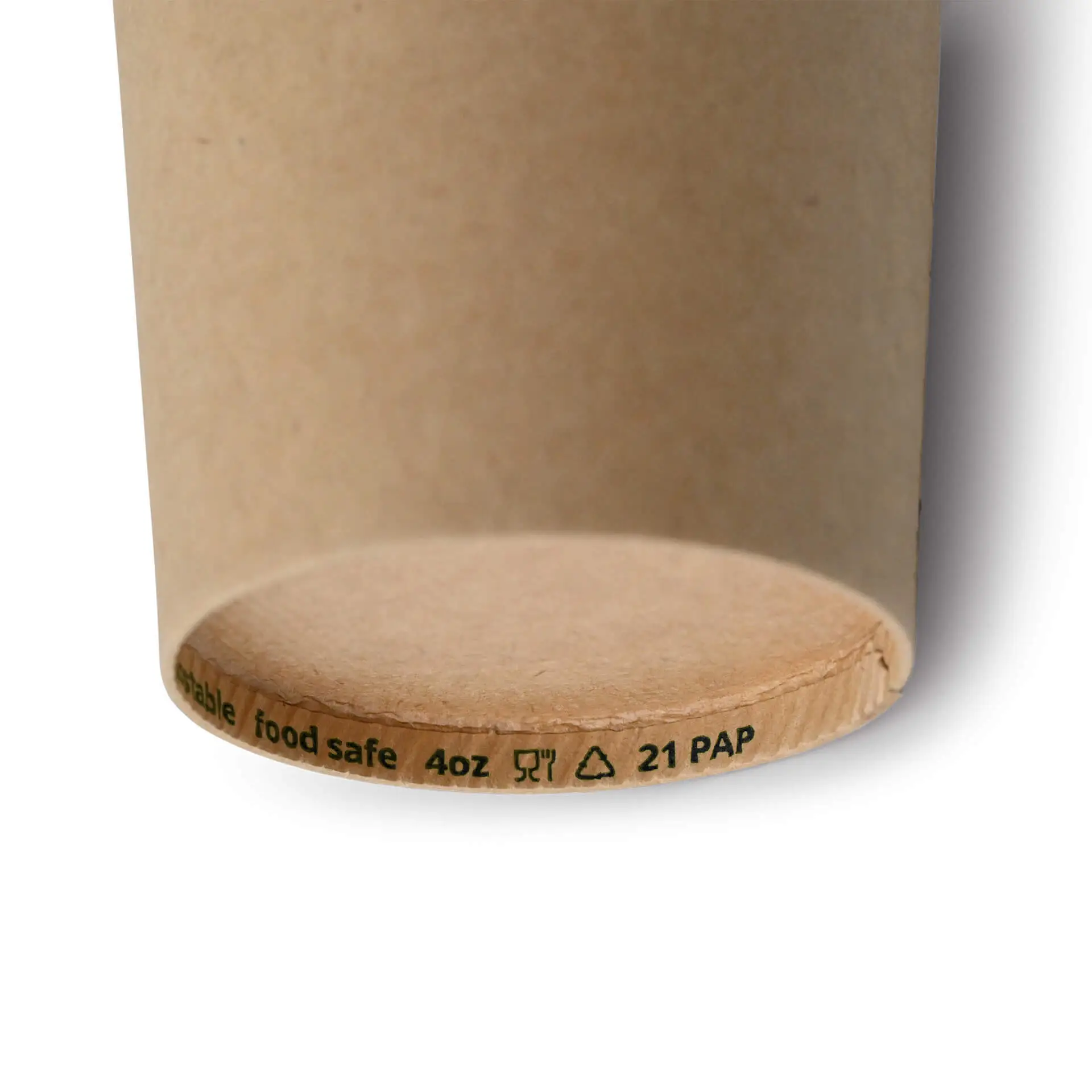 Kartonnen bekers (gecoat) 100 ml / 4 oz, Ø 62 mm, bruin Kartonnen bekers (gecoat) 100 ml / 4 oz, Ø 62 mm, bruin