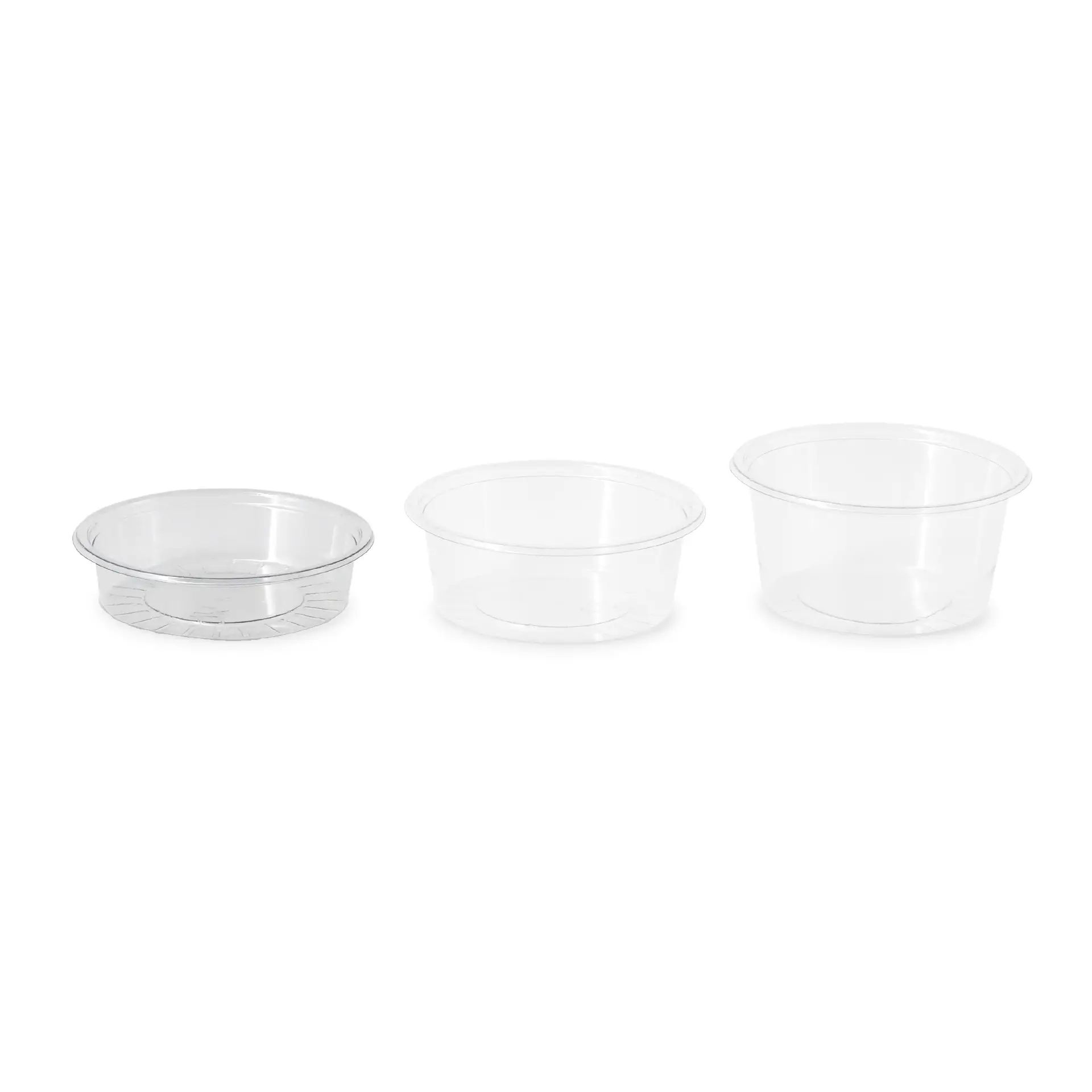 rPET sausbakjes 50 ml / 1,8 oz, Ø 75 mm, transparant