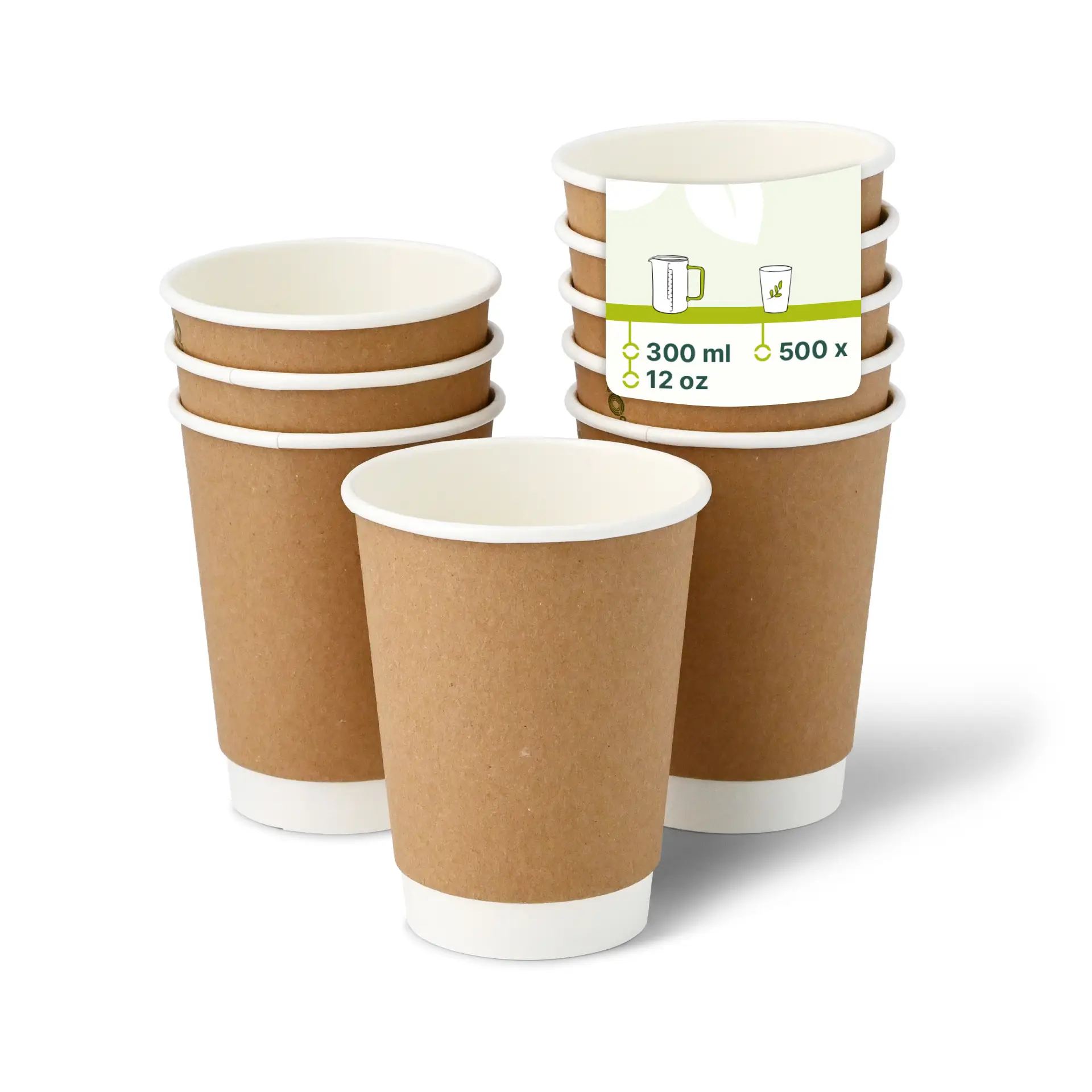 Koffiebeker to go, karton, 300 ml / 12 oz, Ø 80, bruin