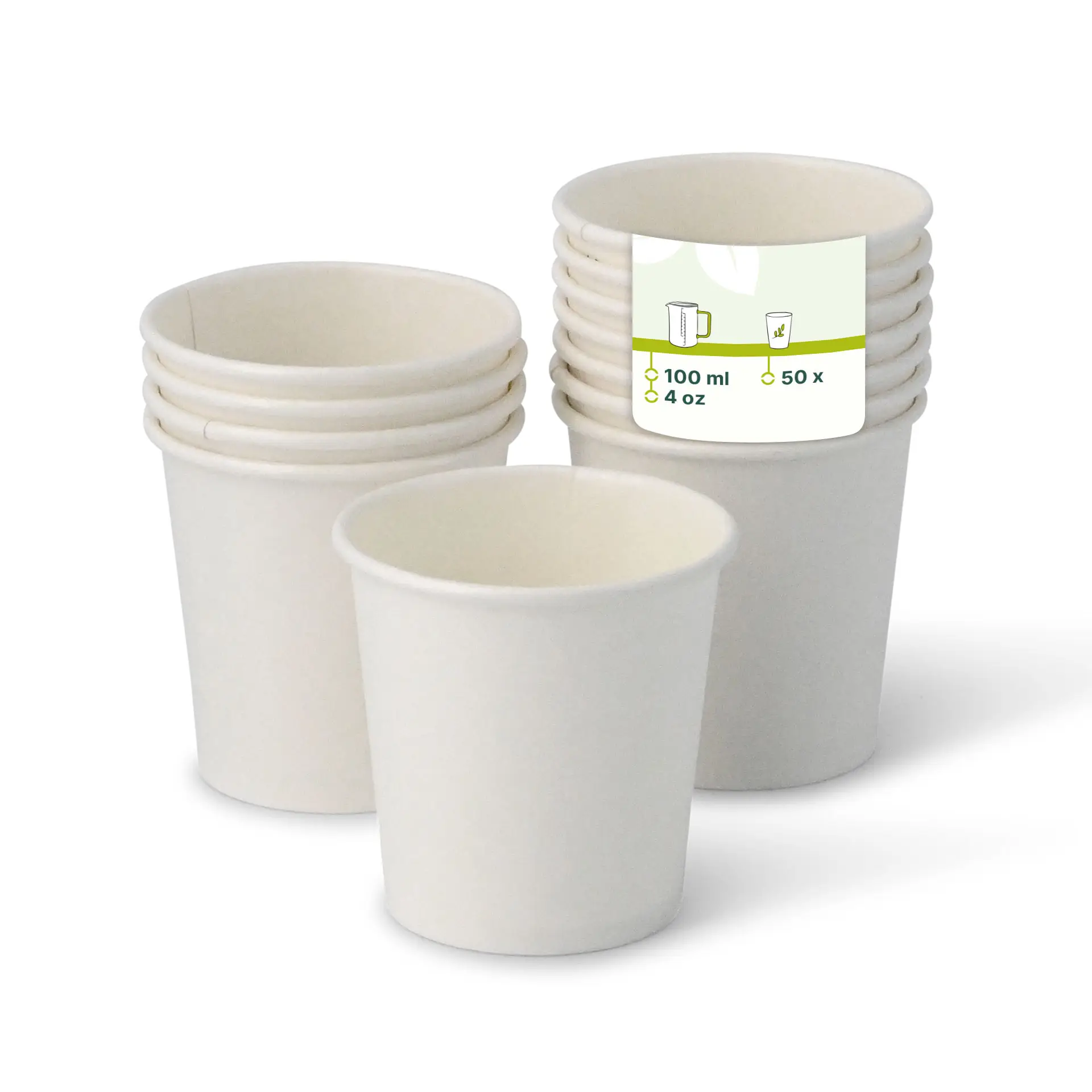 Kartonnen beker 100 ml / 4 oz, Ø 62 mm, wit dhd045201-pappbecher-100-ml-4-oz-62-mm-weiss