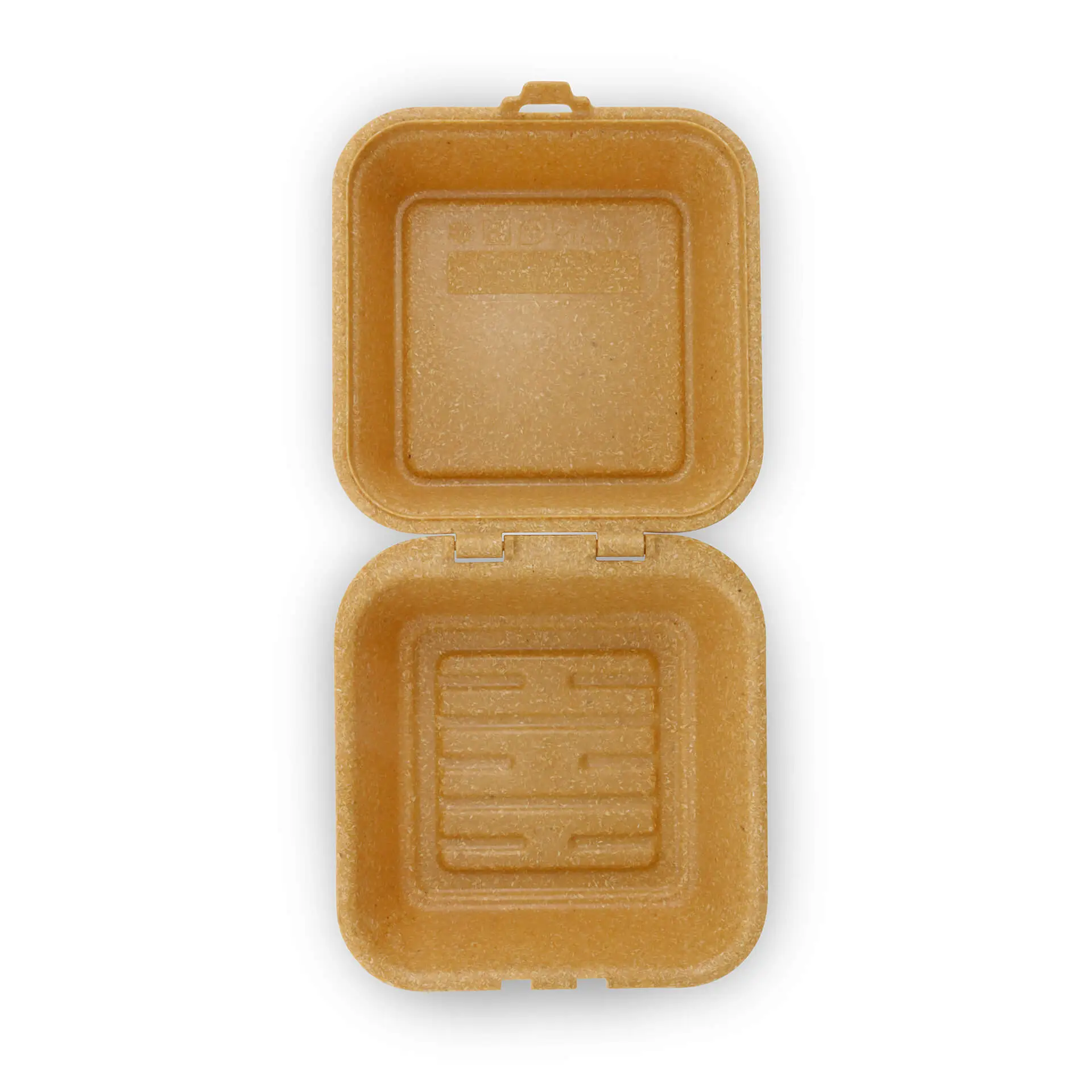 Herbruikbare burger-boxen "merways Box" 16 x 15 x 8,5 cm, karamel / bruin Herbruikbare burger-boxen "merways Box" 16 x 15 x 8,5 cm, karamel / bruin