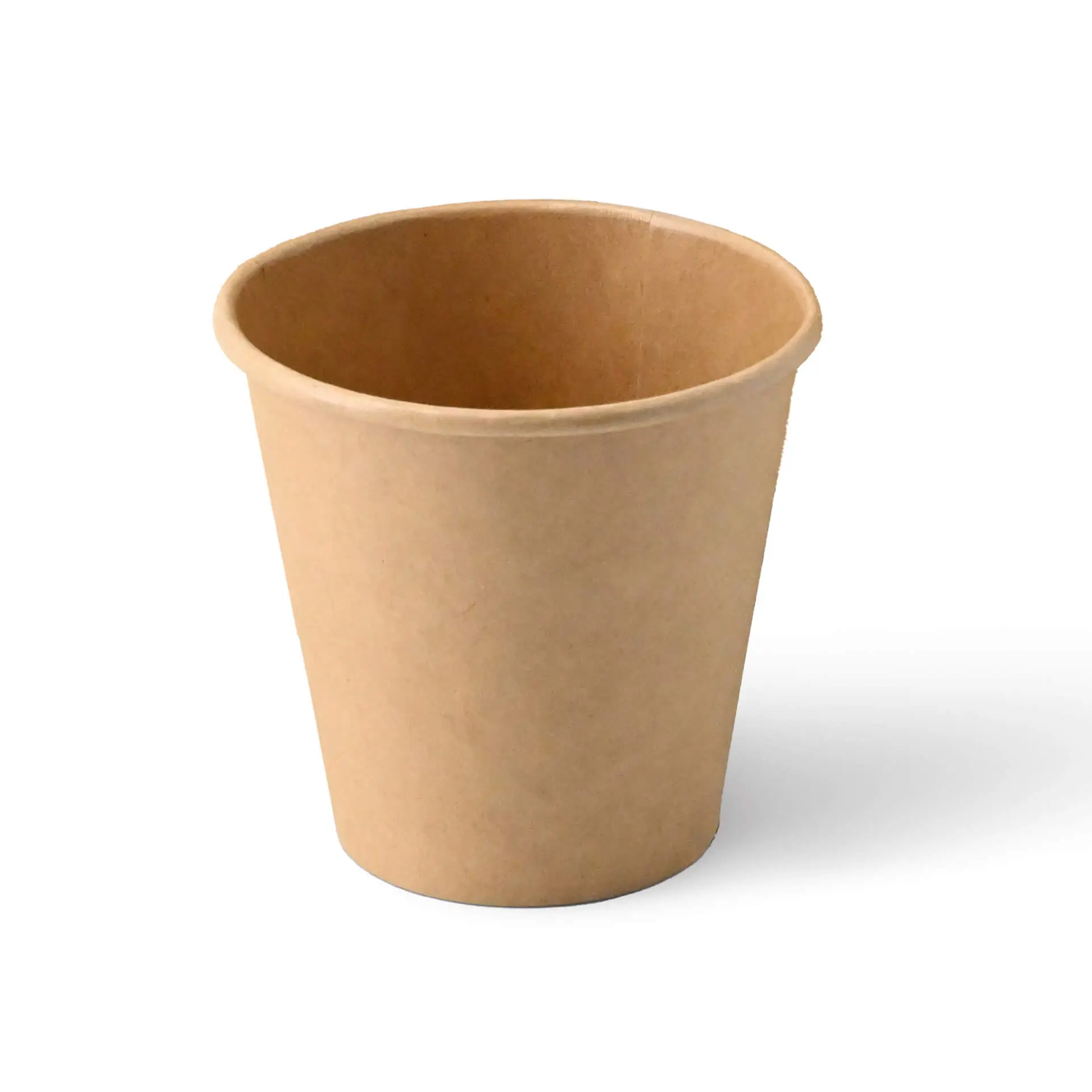 Kartonnen bekers (gecoat) 150 ml / 6 oz, Ø 80 mm, bruin Kartonnen bekers (gecoat) 150 ml / 6 oz, Ø 80 mm, bruin