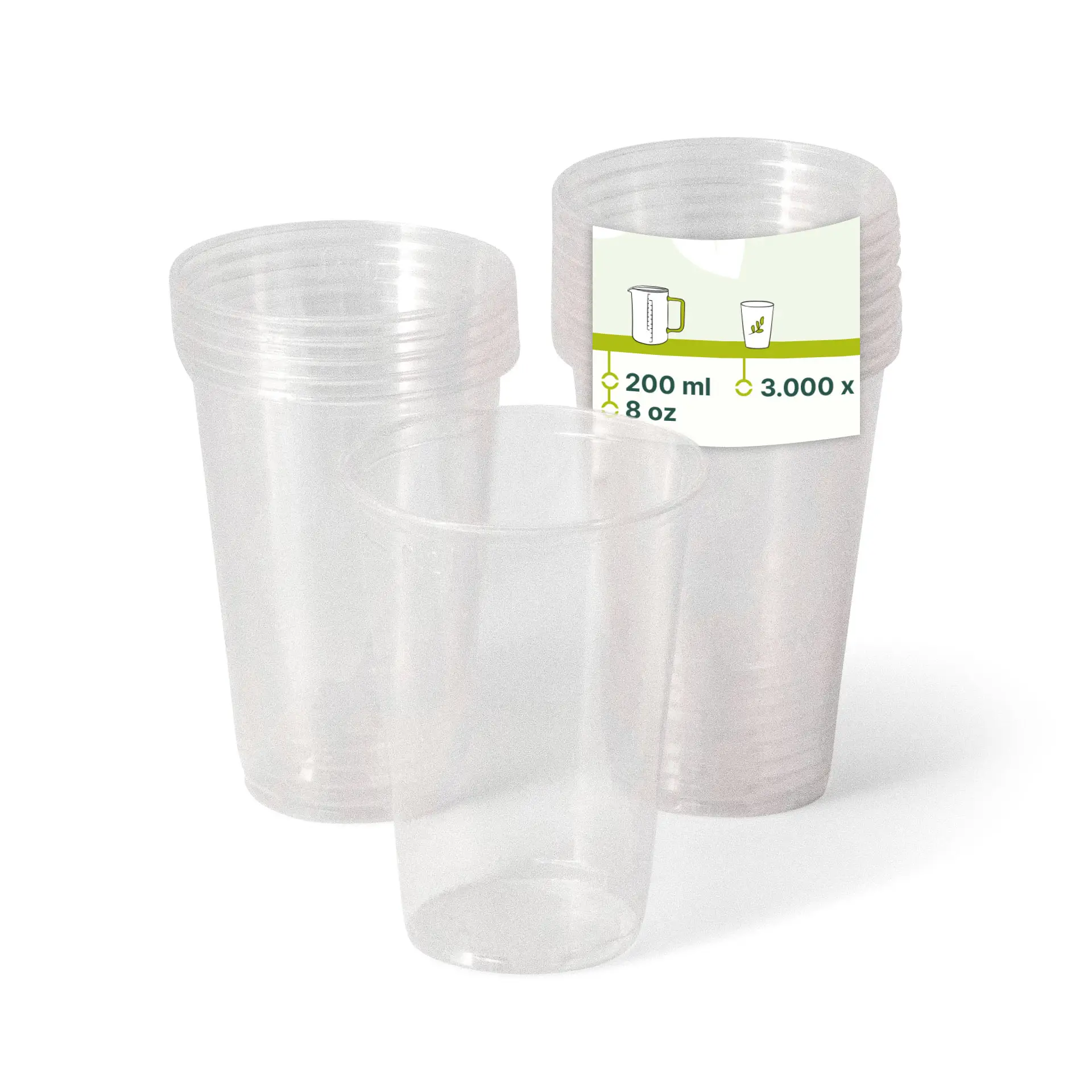 PLA heldere beker 200 ml / 8 ons, Ø 71 mm PLA heldere beker 200 ml / 8 ons, Ø 71 mm