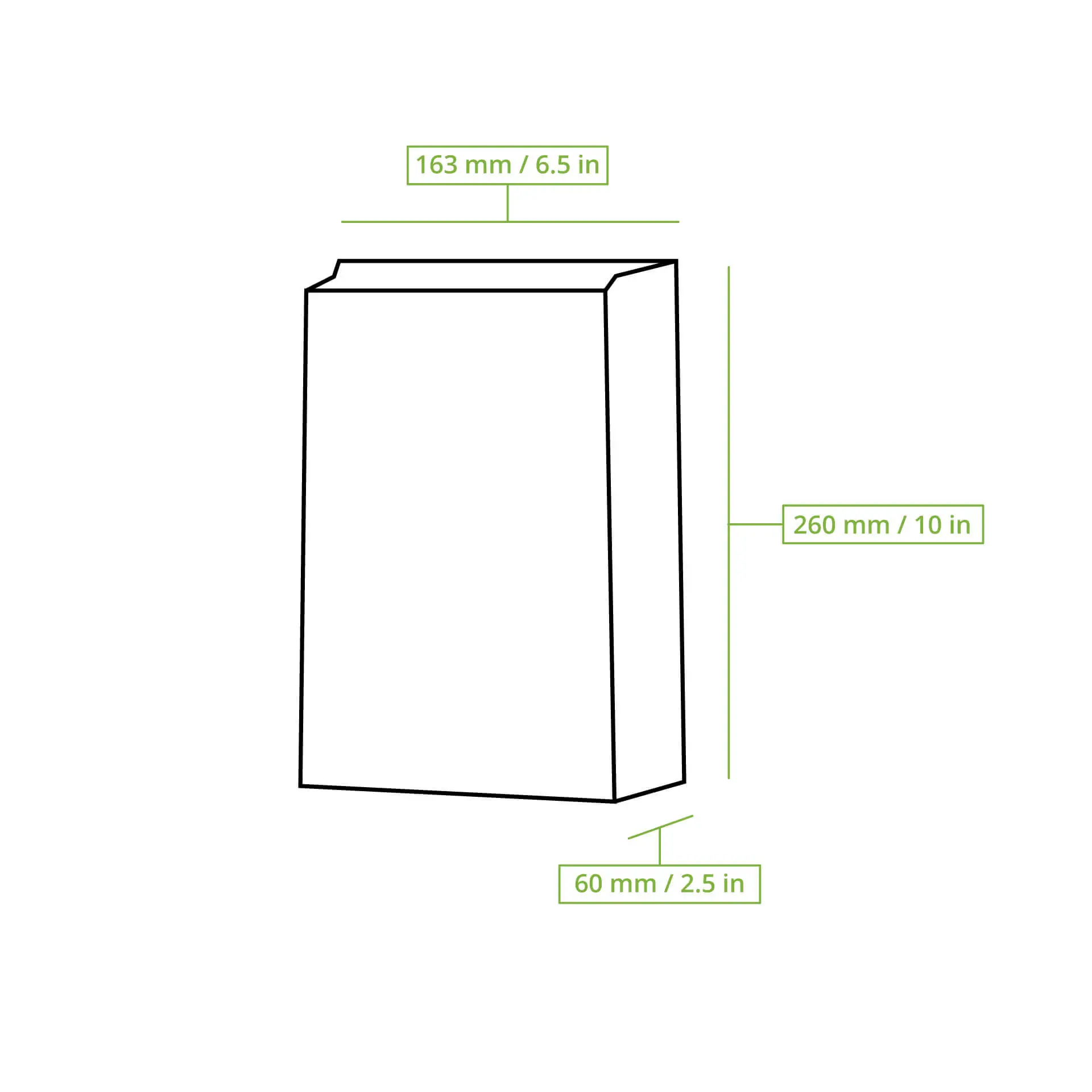 Snackzak, 2-laags, met vetvrij papier, 16,5 x 26 x 6 cm Snackzak, 2-laags, met vetvrij papier, 16,5 x 26 x 6 cm