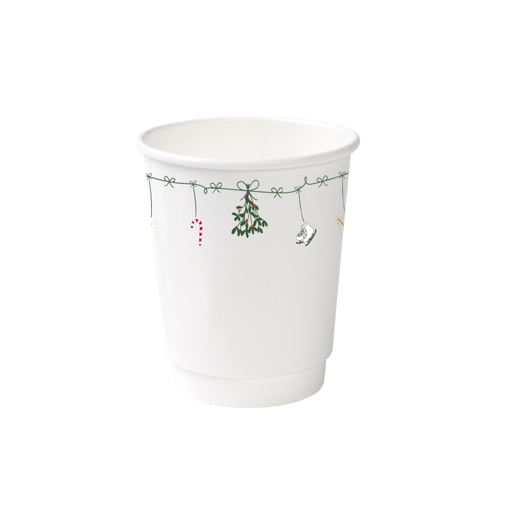 Pappbecher doppelwandig Winter-Edition #2 200 ml / 8 oz, matt