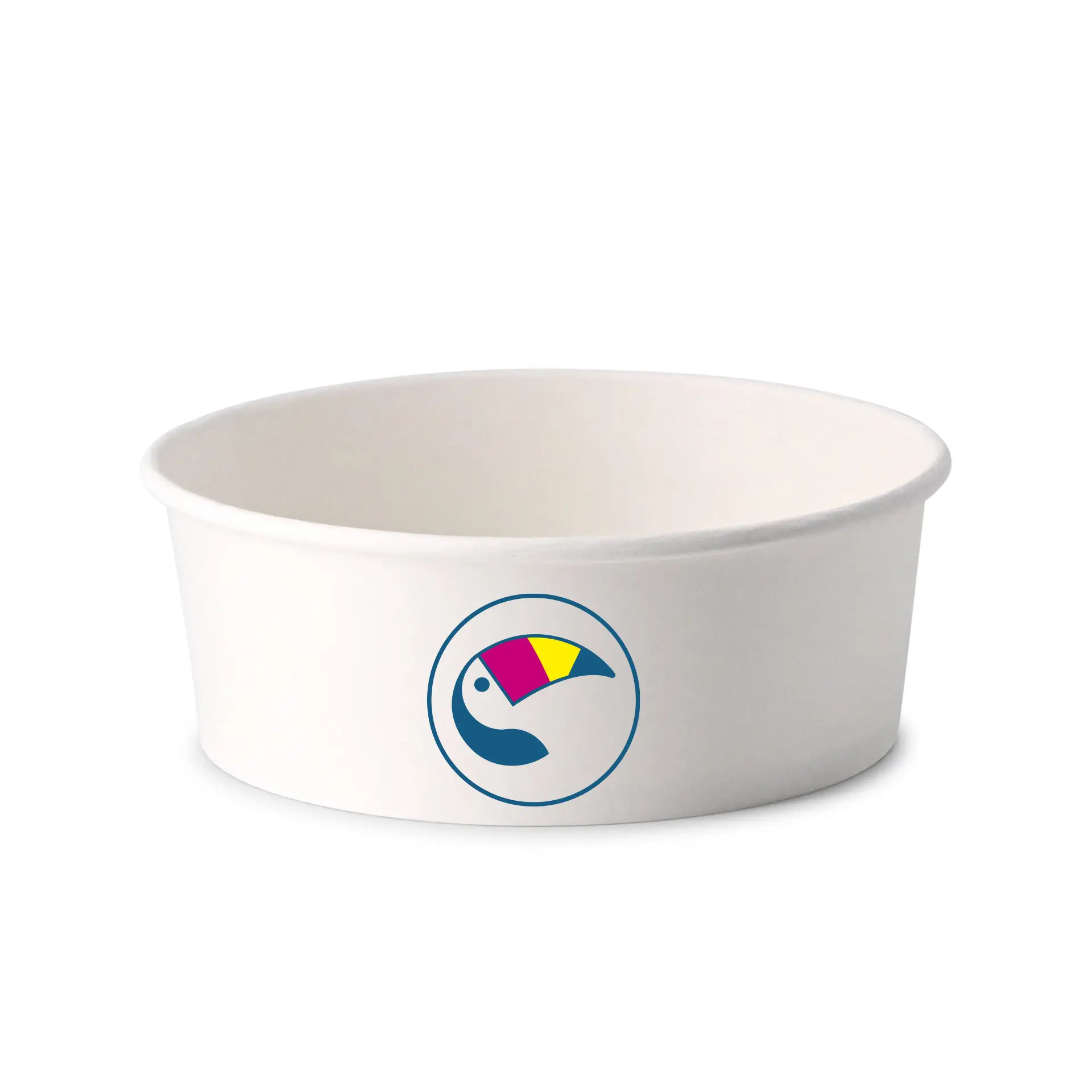 Saladeschalen bedrukken / Bowls bedrukken, 1000 ml, Ø 185 mm, wit, PLA-gelamineerd