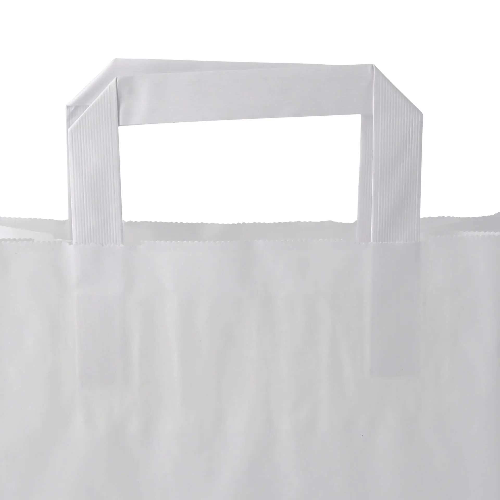 Papieren draagtassen van kraftpapier M, 22 x 10 x 28 cm, wit