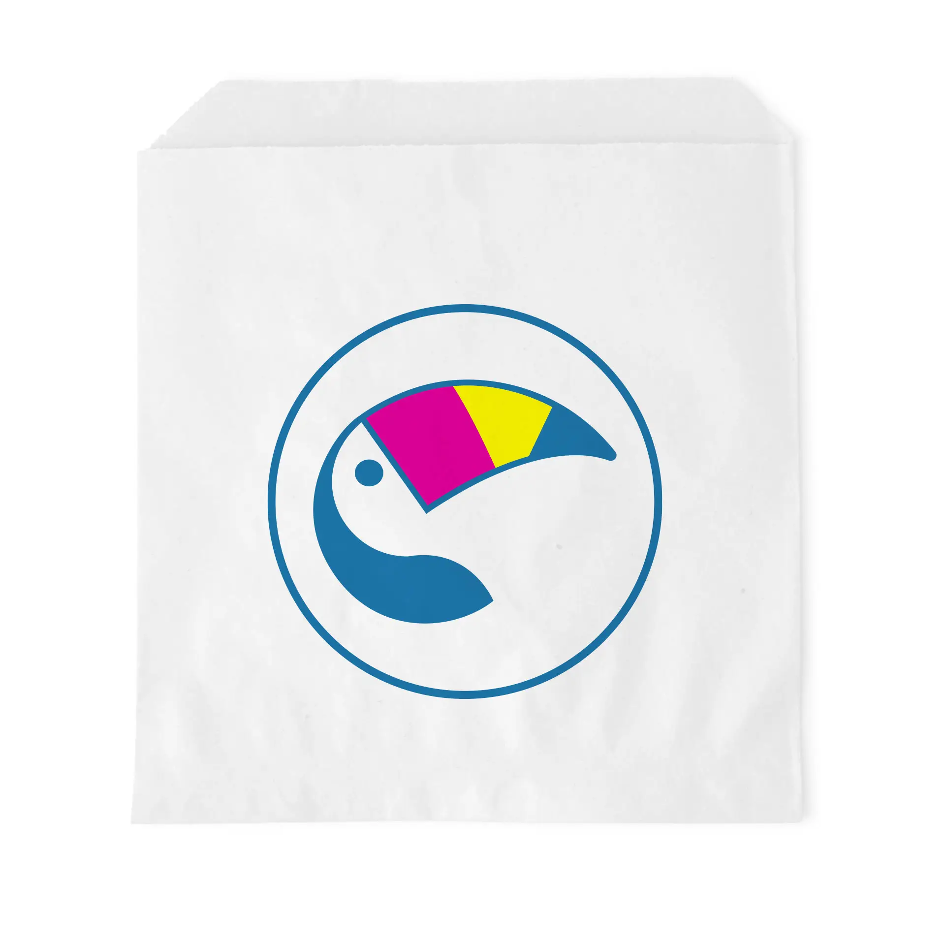 Platte zakjes bedrukken, wit, 17 × 17 cm