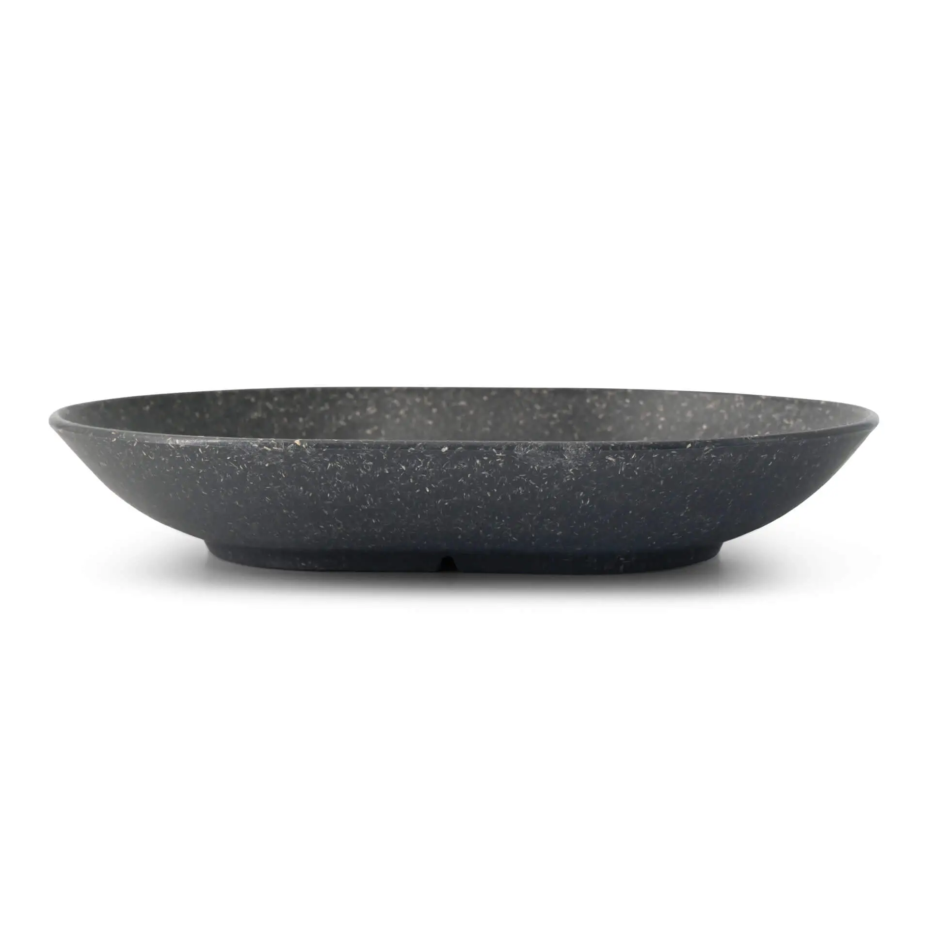 Herbruikbaar snackbord "merways Plate" 13,5 x 18,4 x 3 cm ovaal, peper/grijs
