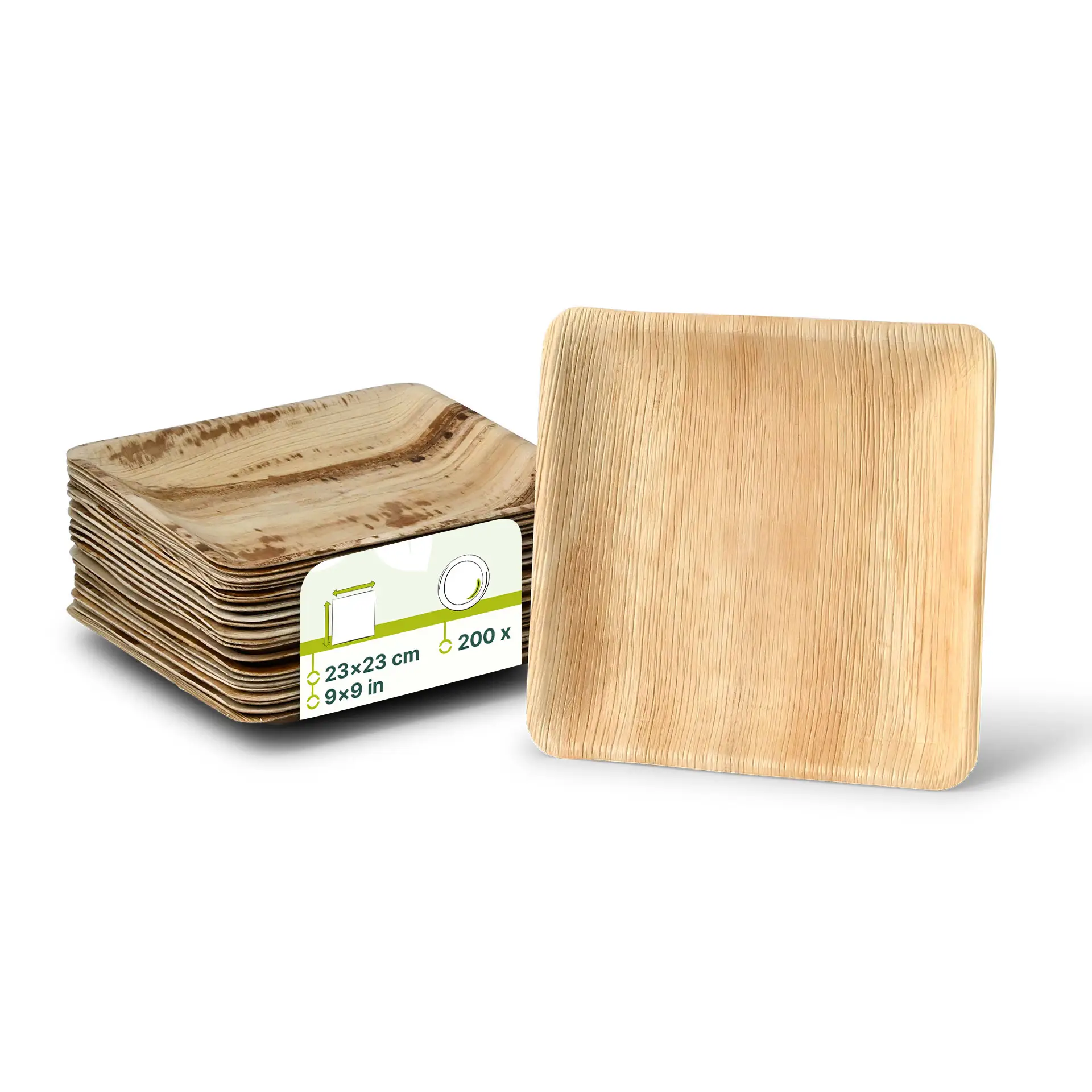Palmblad bord "Palmware®" 23 x 23 cm, vierkant Palmblad bord "Palmware®" 23 x 23 cm, vierkant