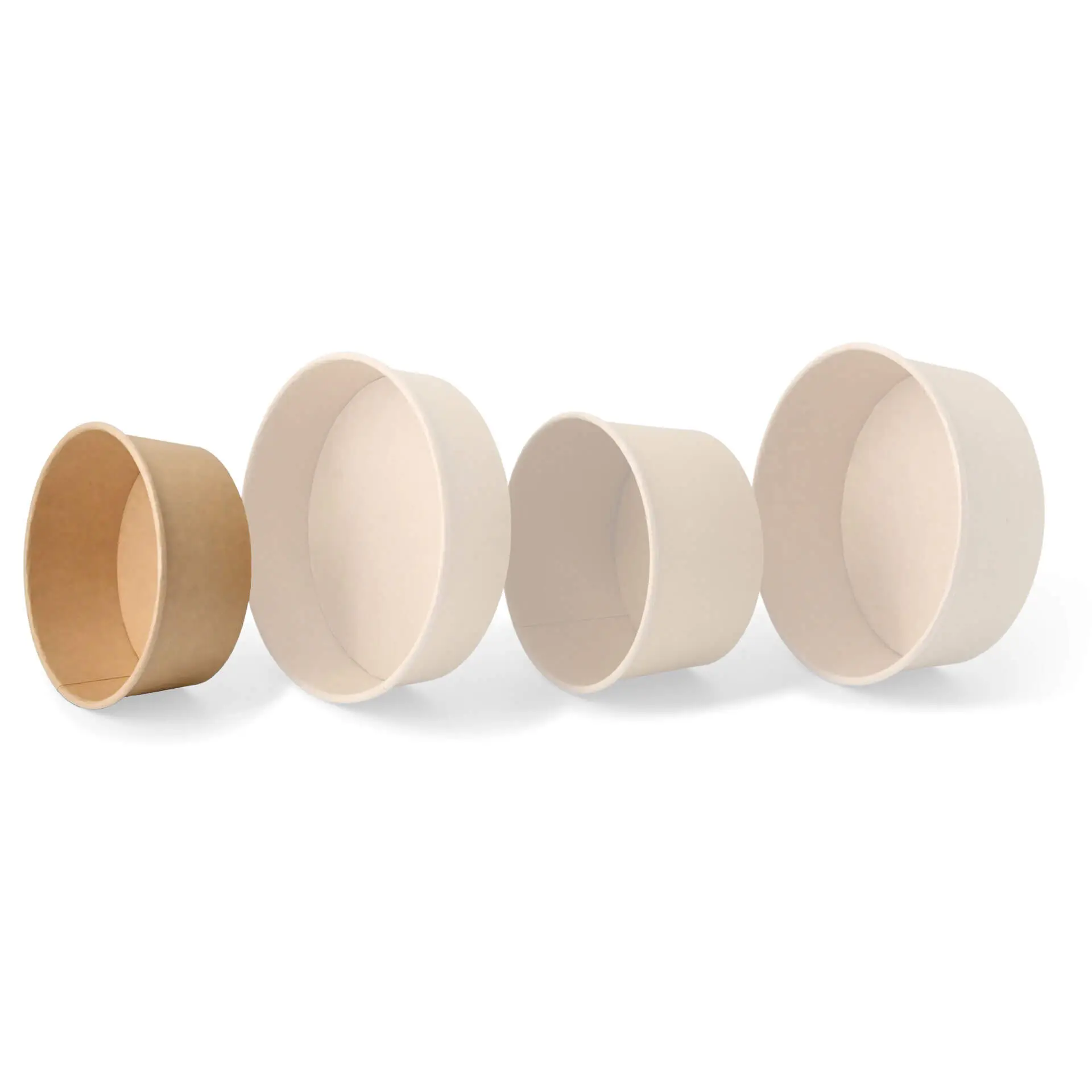 Kartonnen schalen (Premium) 650 ml, Ø 150 mm, bruin, rond, bio-gecoat