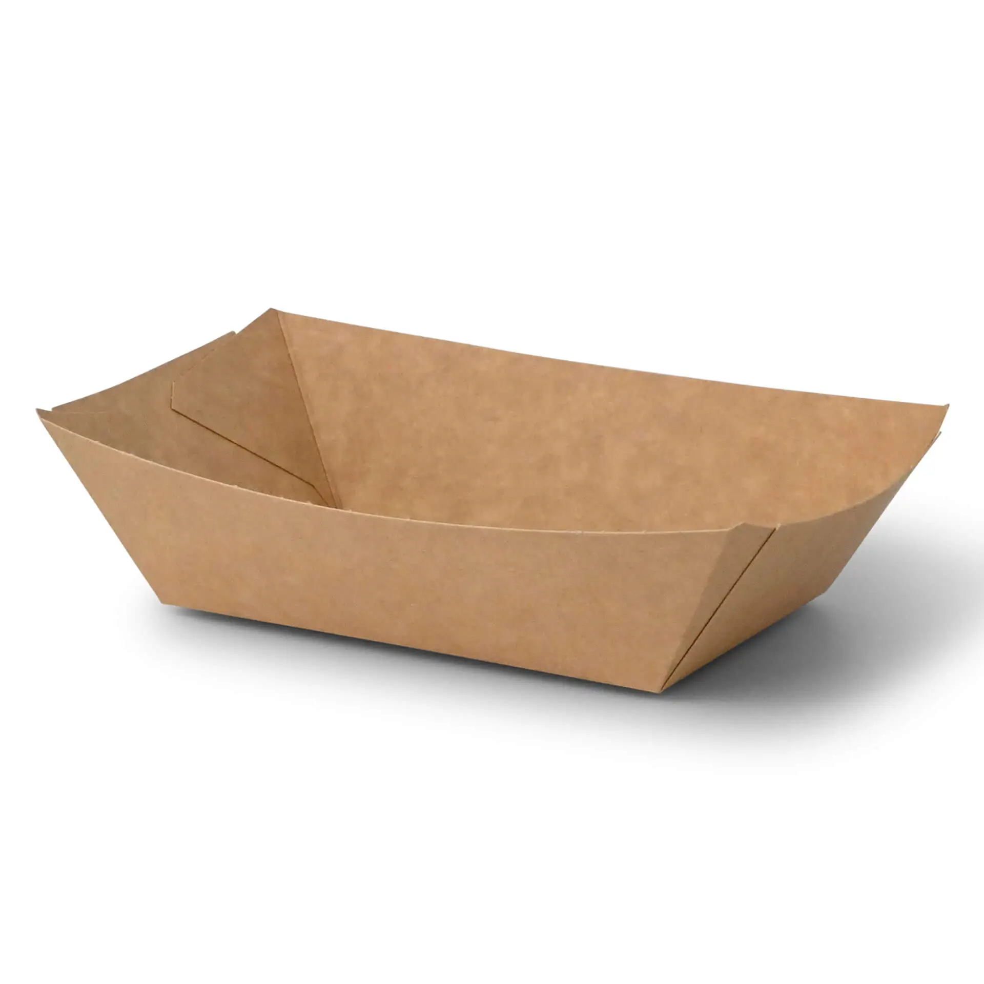 Snackkom van karton 500 ml, 21,5 x 16 x 5 cm, bruin