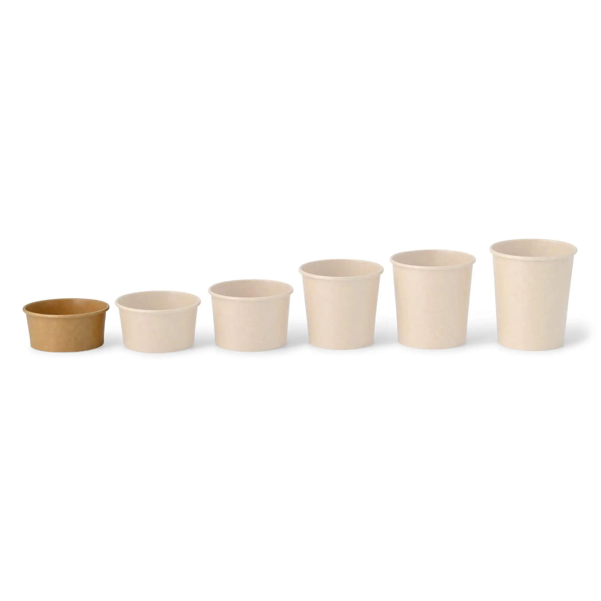 IJsbeker van karton XS, 100 ml, 4 oz / max. 180 ml, 6 oz, Ø 92 mm, bruin