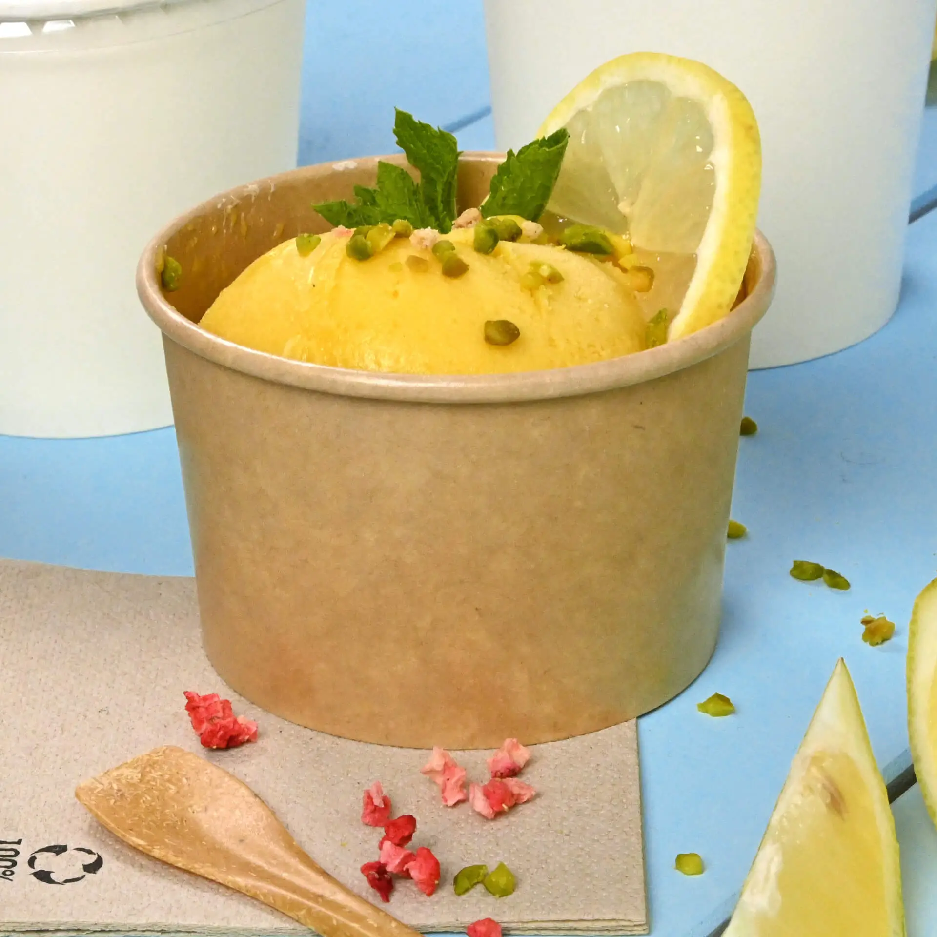 IJsbeker van karton M, 200 ml, 8 oz / max. 270 ml, 9 oz, Ø 92 mm, bruin dfc069711-eisbecher-aus-pappe-m-200-ml-max-270-ml-92-mm-braun-6