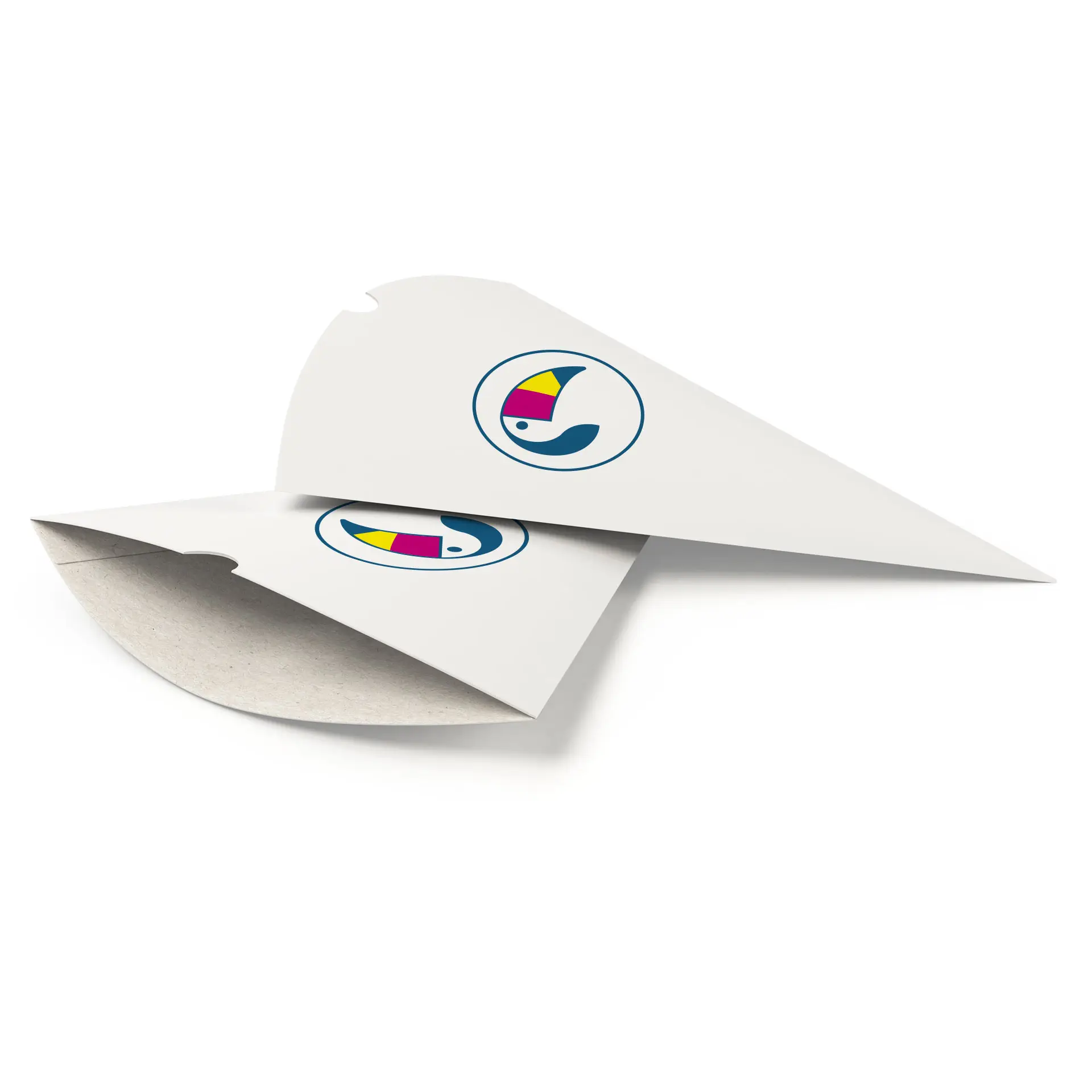 Bedrukte frietzak / puntzak 22 x 16,5 cm, wit