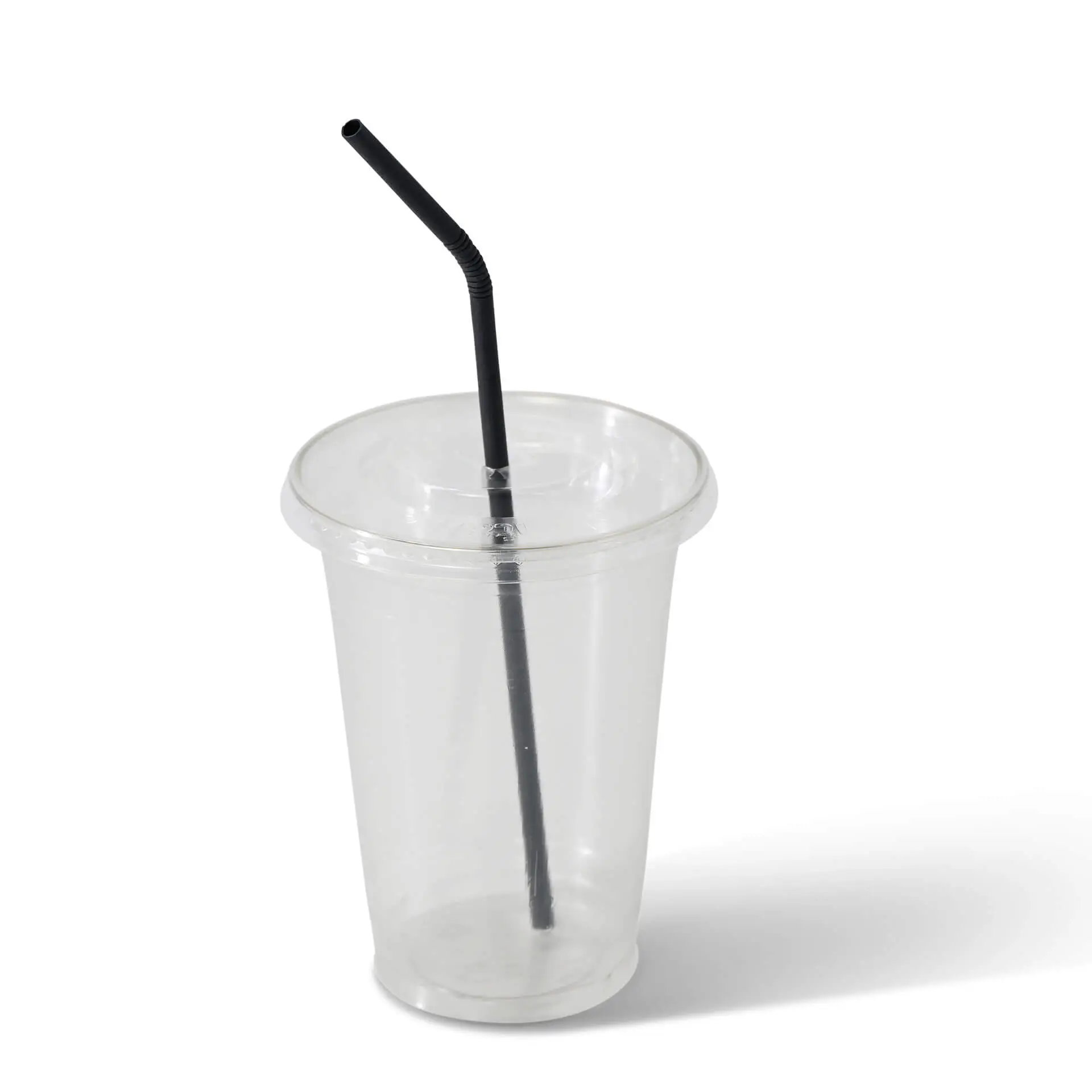 Flexibele papieren rietjes 22 cm, Ø 0,5 cm, zwart, individueel verpakt