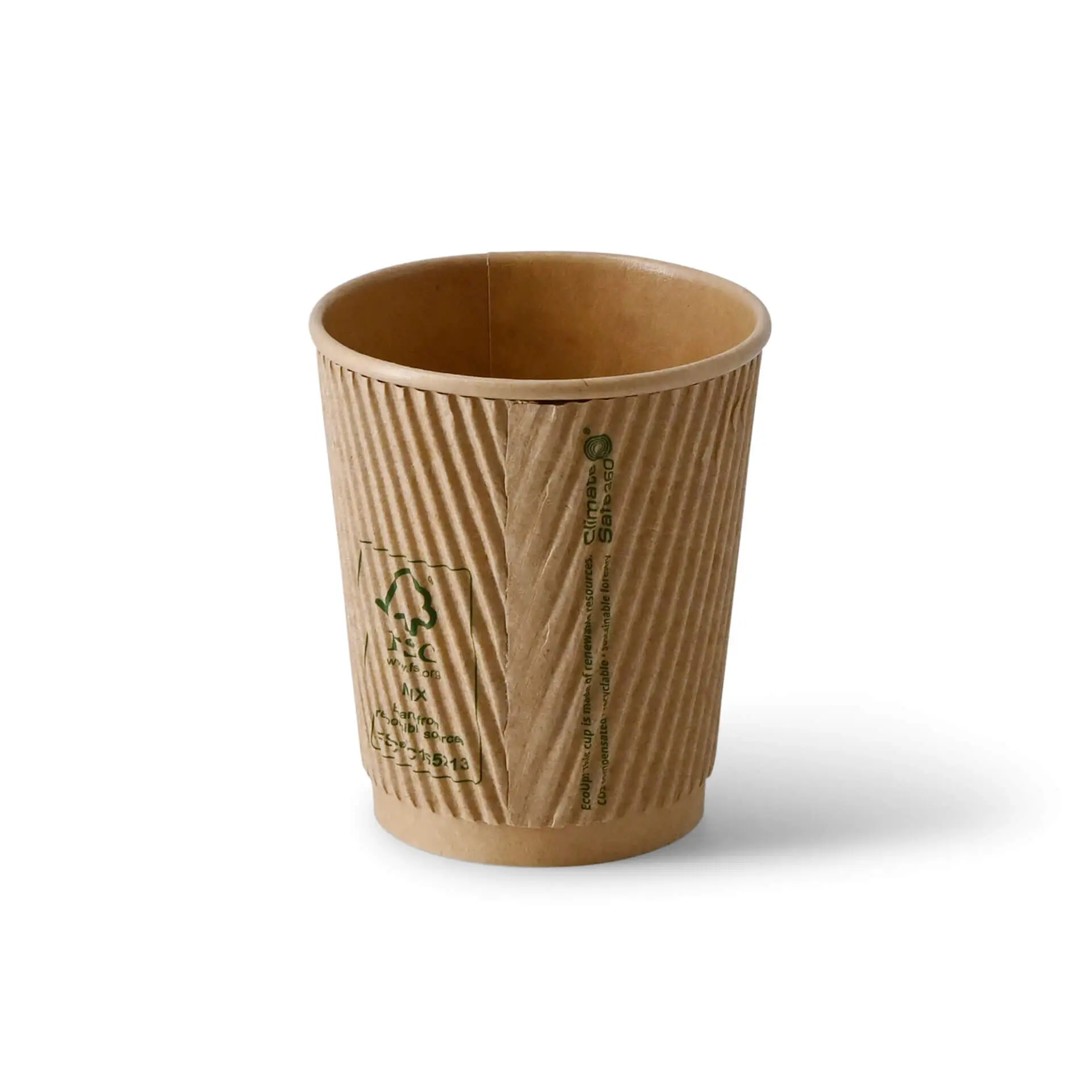 Ribbelbeker / Koffiebeker to go 200 ml / 8 oz, Ø 80 mm, kraft dhd04845-riffelbecher-kaffee-to-go-becher-200-ml-8-oz-80-mm-braun-2