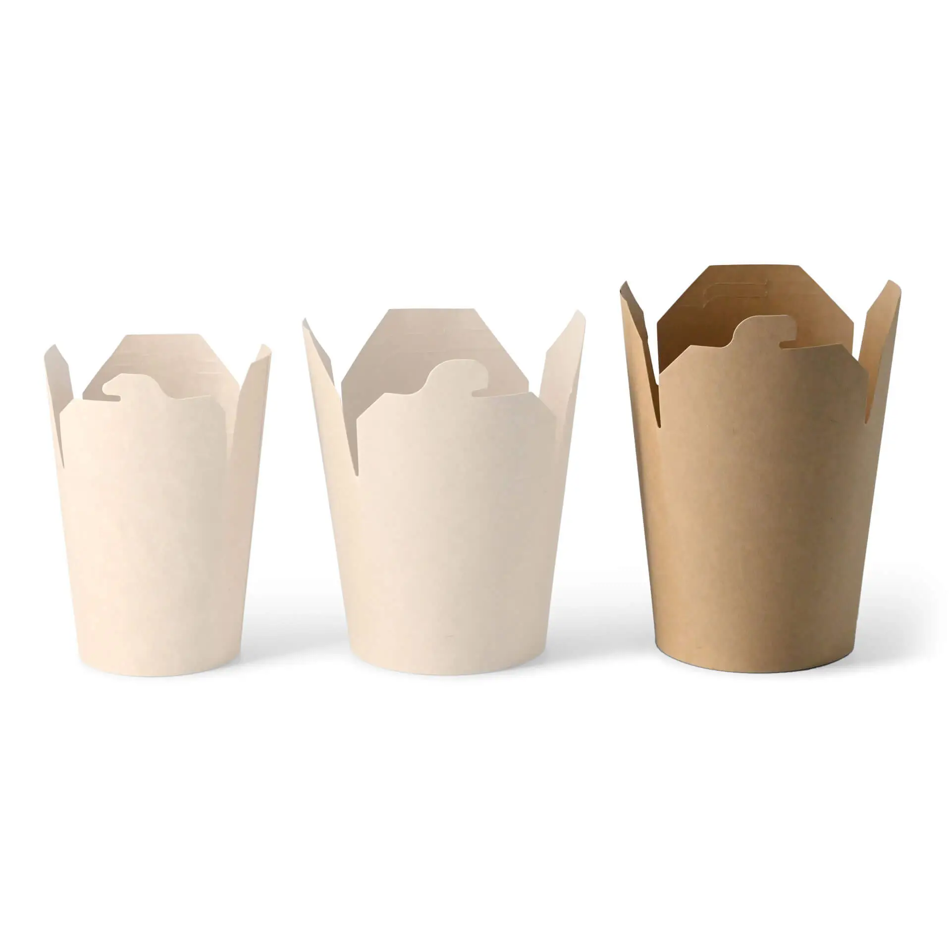 Kartonnen noedelboxen / Aziatische boxen (gecoat) 800 ml, bruin