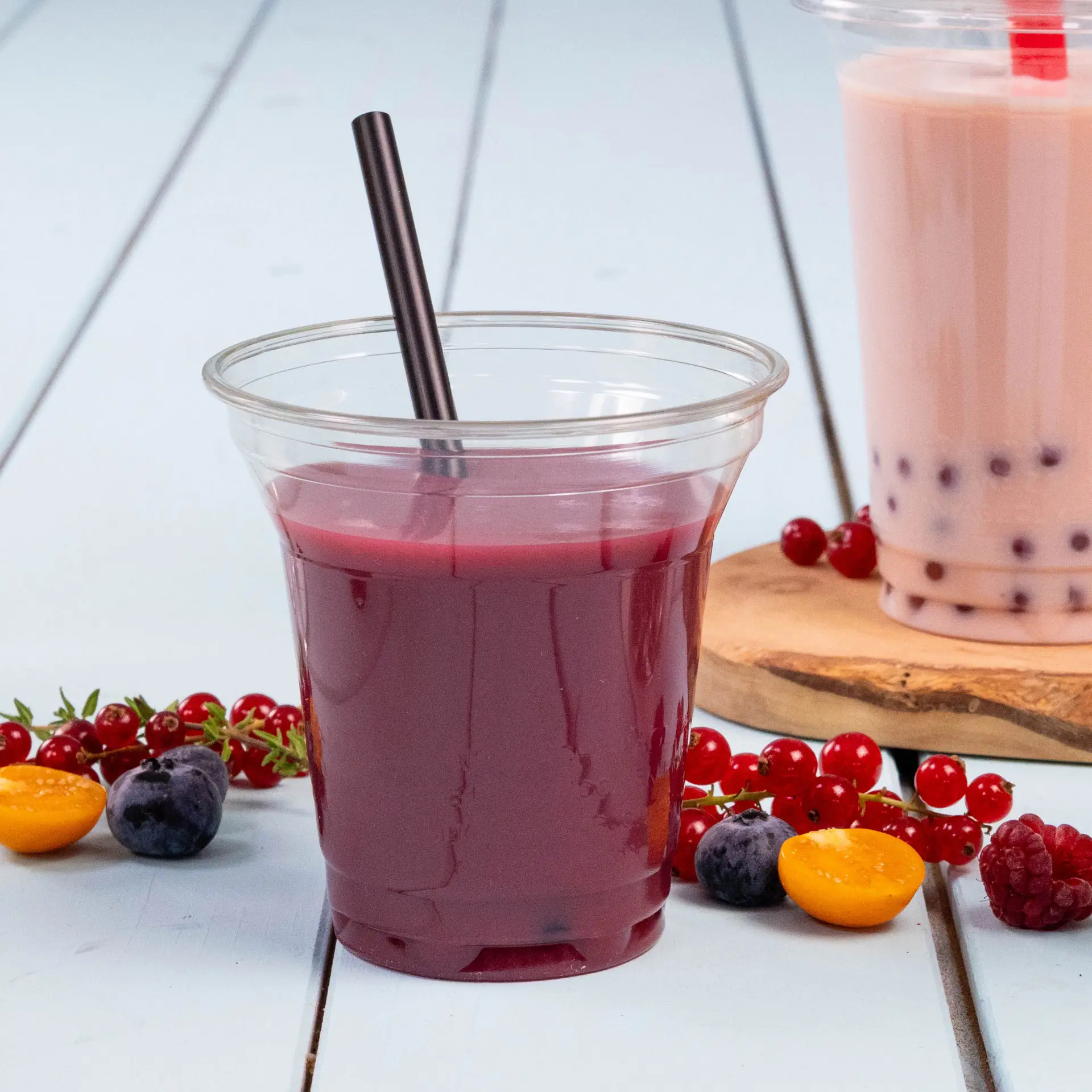 Cocktailrietjes 15 cm, Ø 0,7 cm, zwart, herbruikbaar