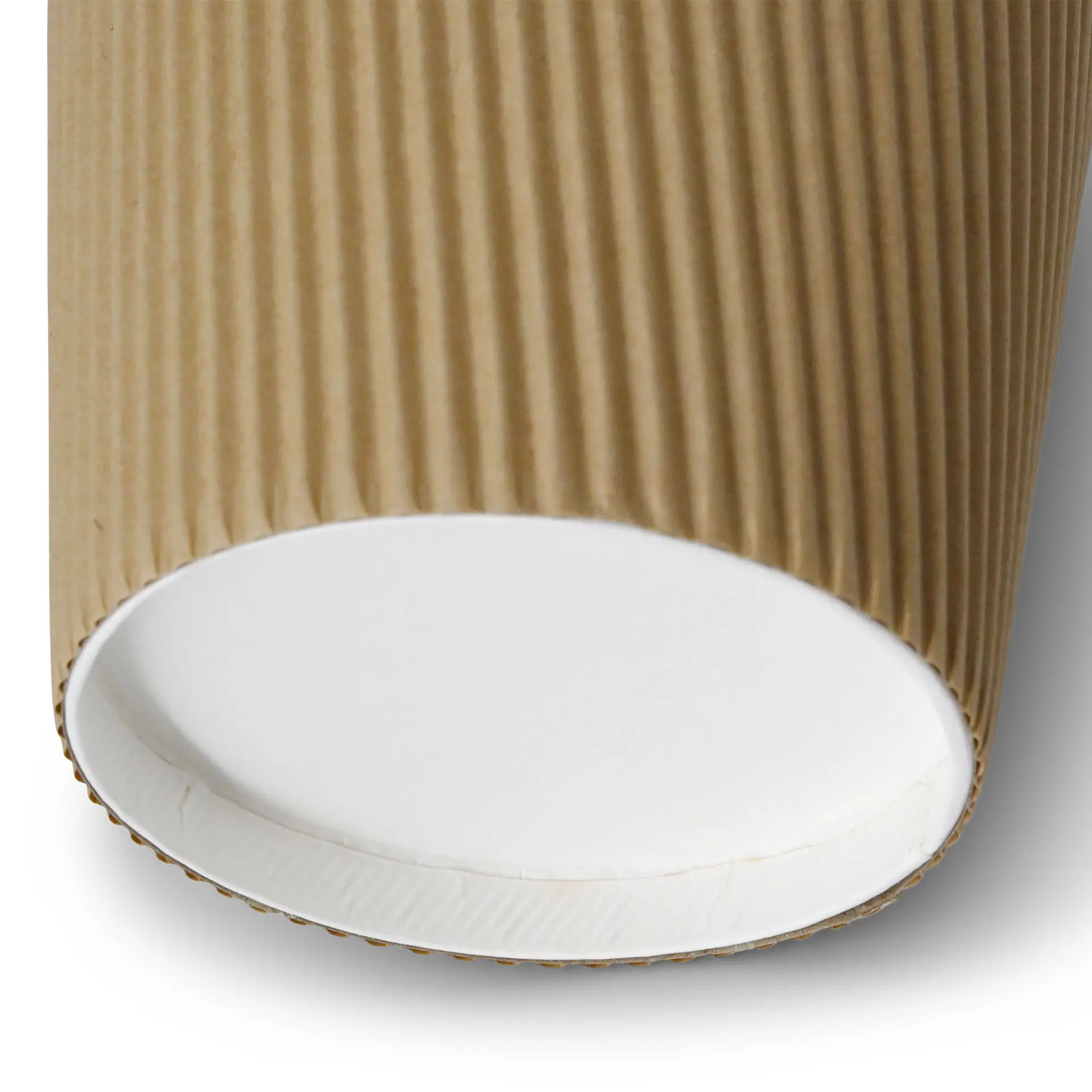 Soepbeker to go van karton (bio-gecoat), geribbeld, 500 ml / 19 oz, Ø 116 mm, bruin