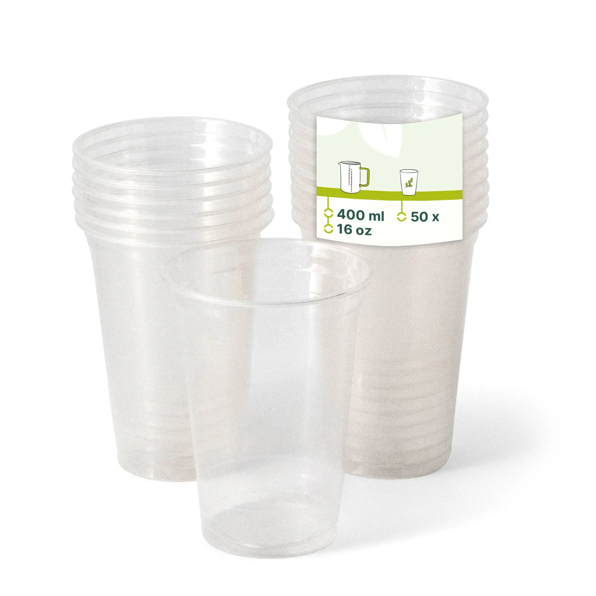 PLA transparante beker 400 ml / 16 oz, Ø 95 mm PLA transparante beker 400 ml / 16 oz, Ø 95 mm