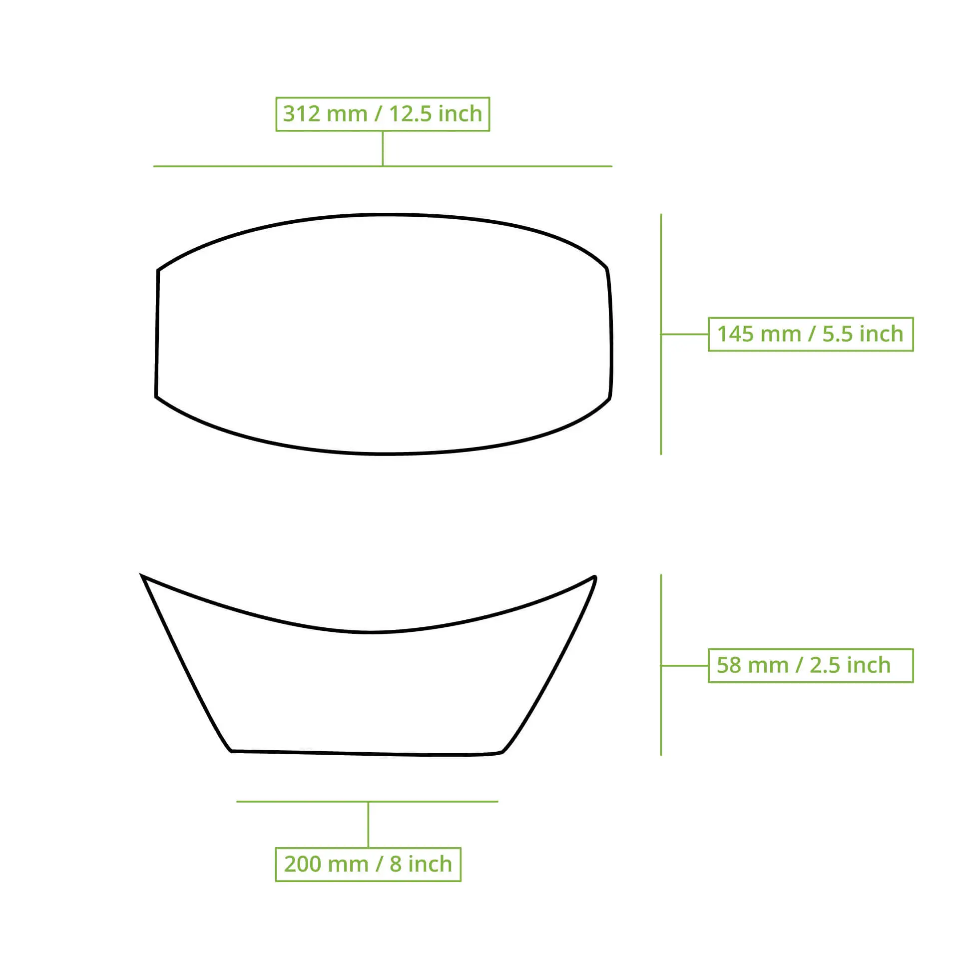 Palmblad bootje "Palmware®" 30 cm Palmblad bootje "Palmware®" 30 cm
