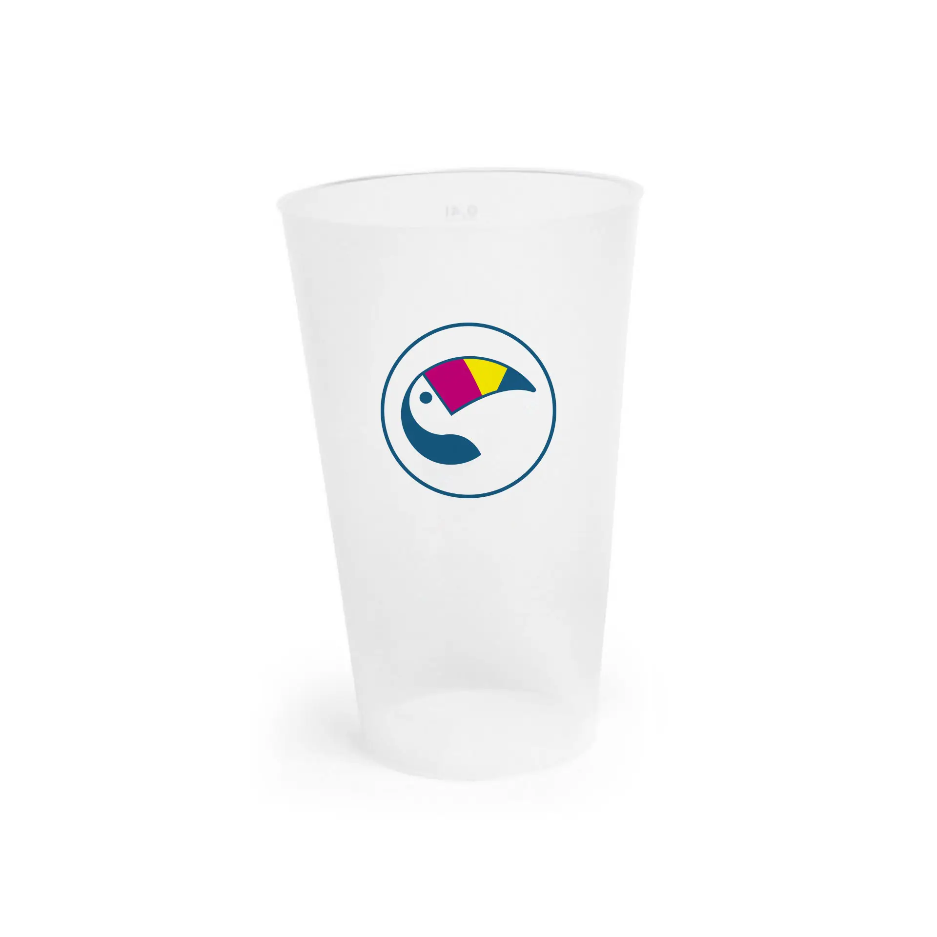 Herbruikbare beker met logo 400 ml, digitaaldruk, full colour