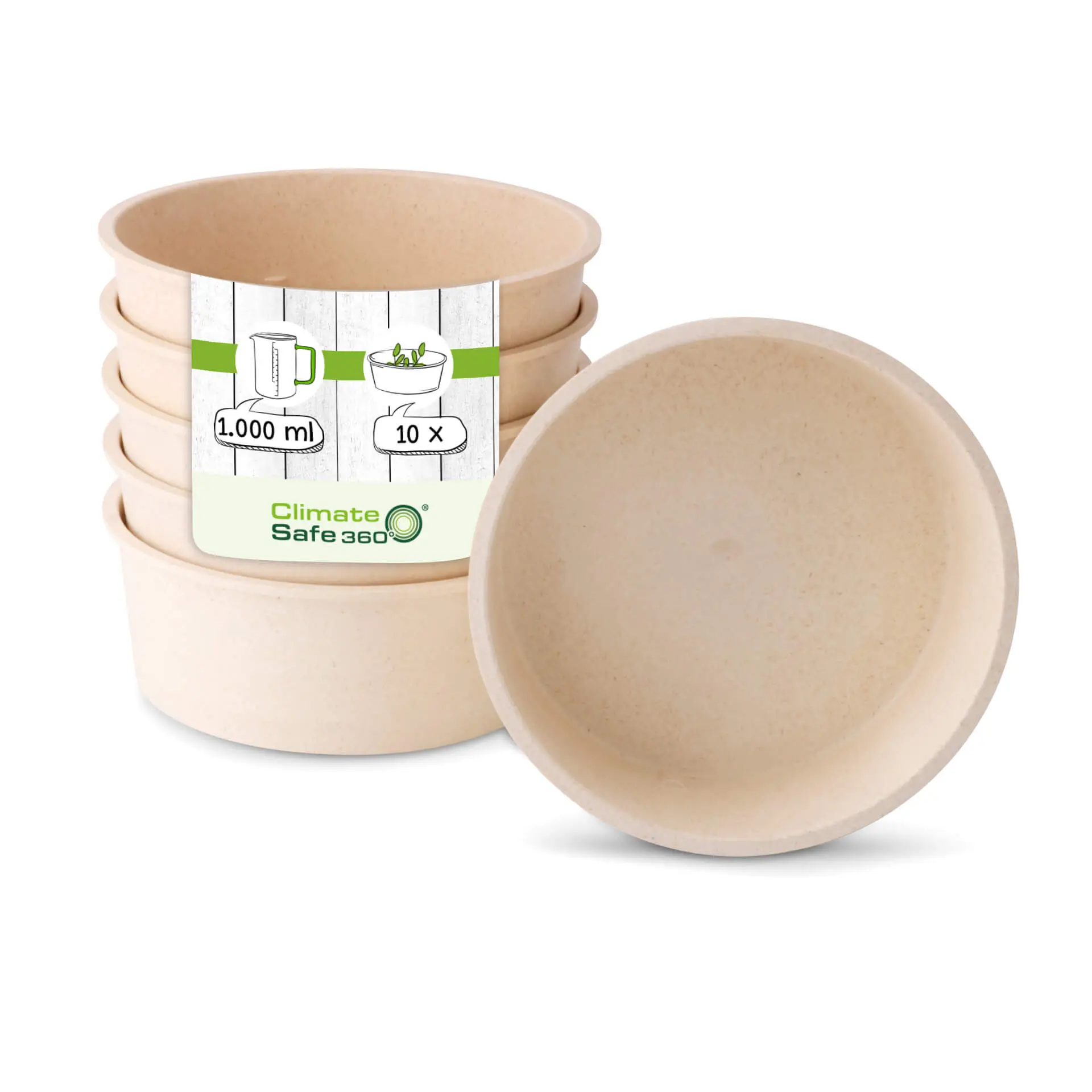 Herbruikbare schaaltjes "merways Bowl" 1.000 ml, Ø 185 mm, cashew / creme-wit dfc008031-mehrweg-schalen-merways-bowl-1000-ml-185-mm-cashew-creme-weiss