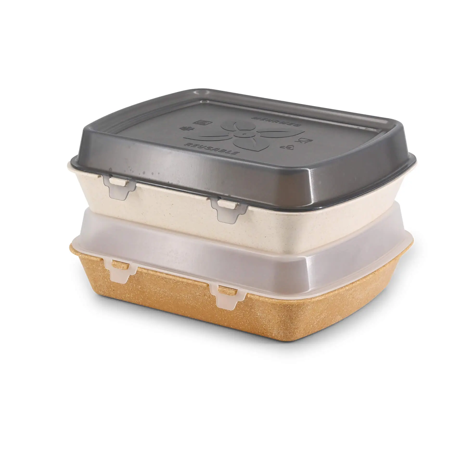 | 2 VOOR 1 | Herbruikbare menubakjes merways-Box, crème-wit, 24,5 x 20 x 4,5 cm, HP4