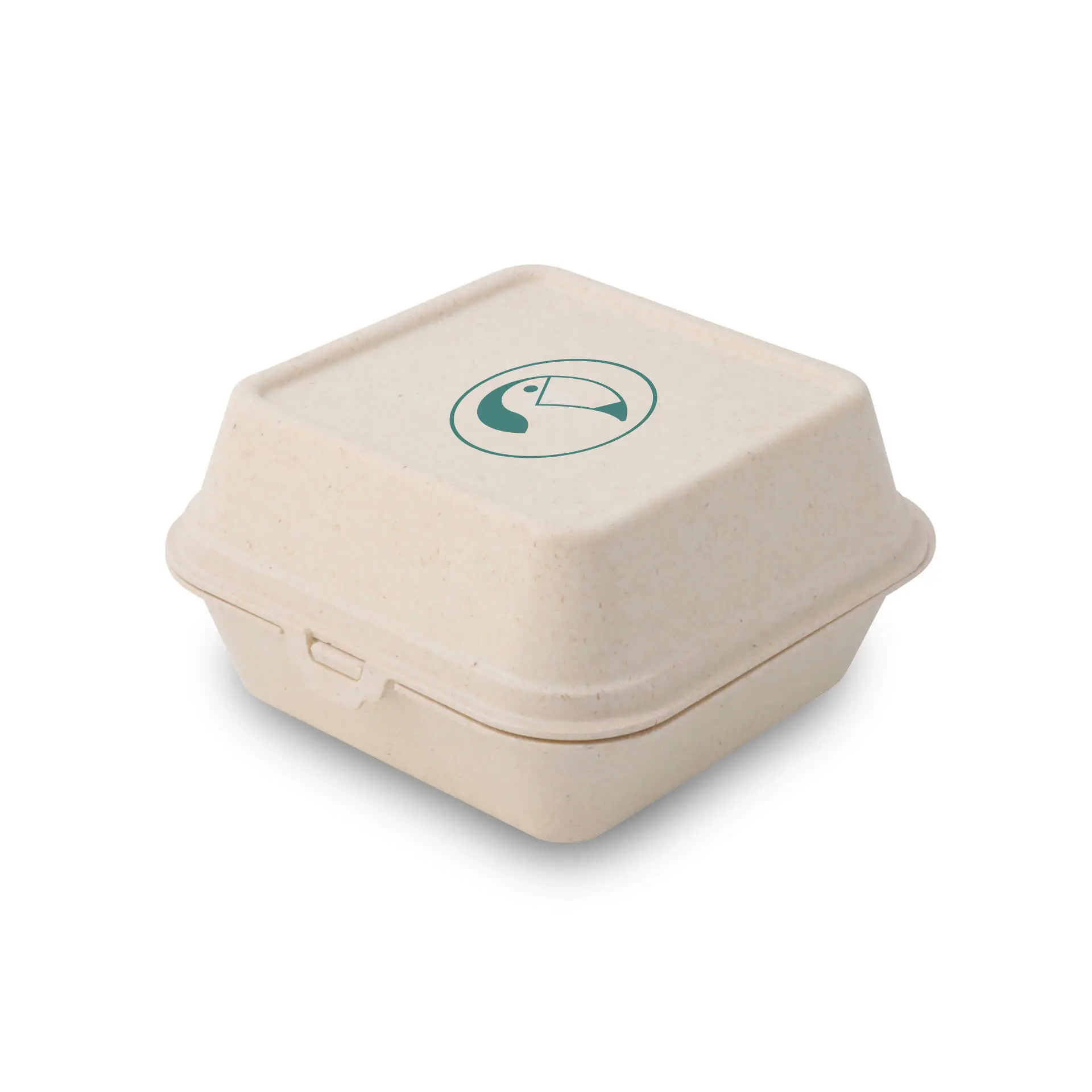 Bedrukte herbruikbare burgerboxen, 16 x 15 x 8,5 cm, crème-wit, enkelzijdig bedrukt Bedrukte herbruikbare burgerboxen, 16 x 15 x 8,5 cm, crème-wit, enkelzijdig bedrukt