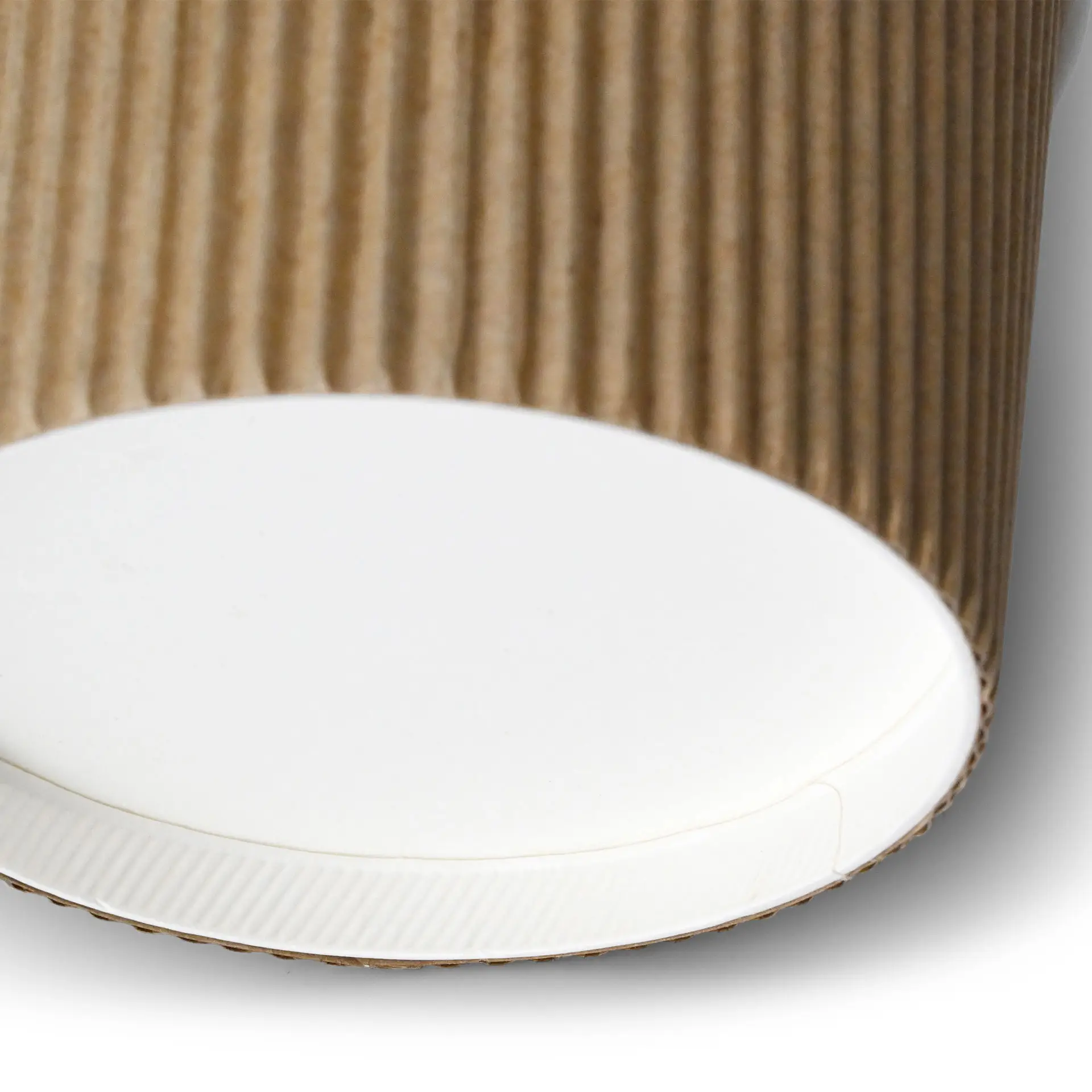 Soepbeker to go van karton (bio-gecoat), geribbeld, 375 ml / 17 oz, Ø 114 mm, bruin
