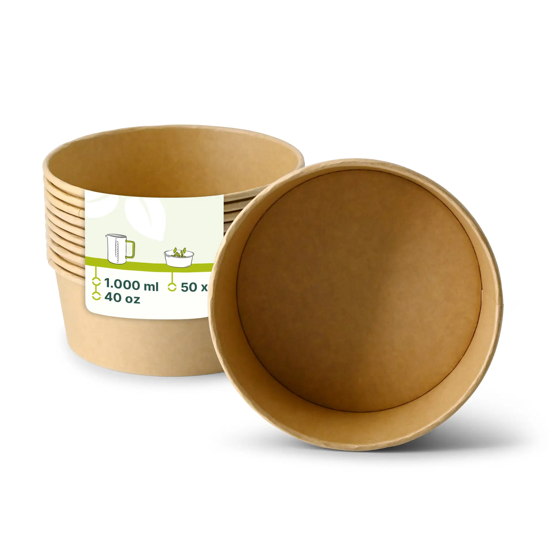 Kartonnen kom / Salade kom 1000 ml, Ø 185 mm, bruin dfc088321-kartonschale-salatschale-1000-ml-185-mm-braun