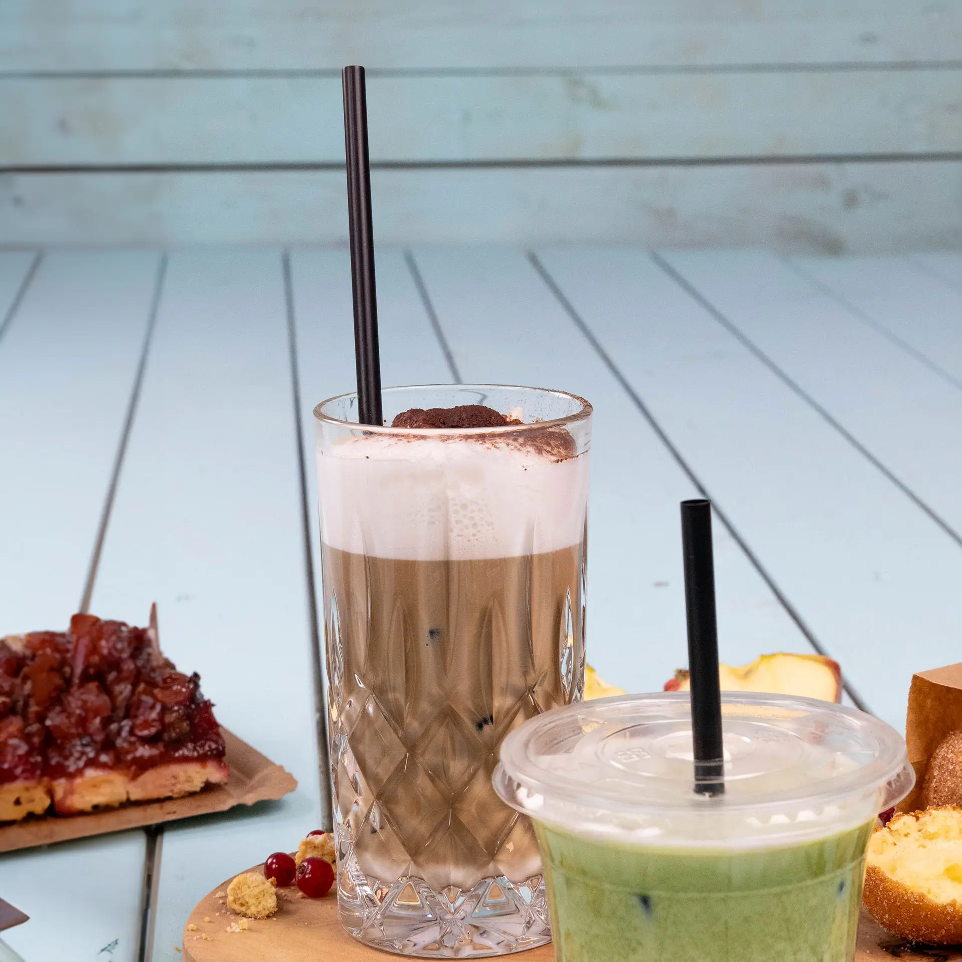 Herbruikbare rietjes 22 cm, Ø 0,7 cm, zwart