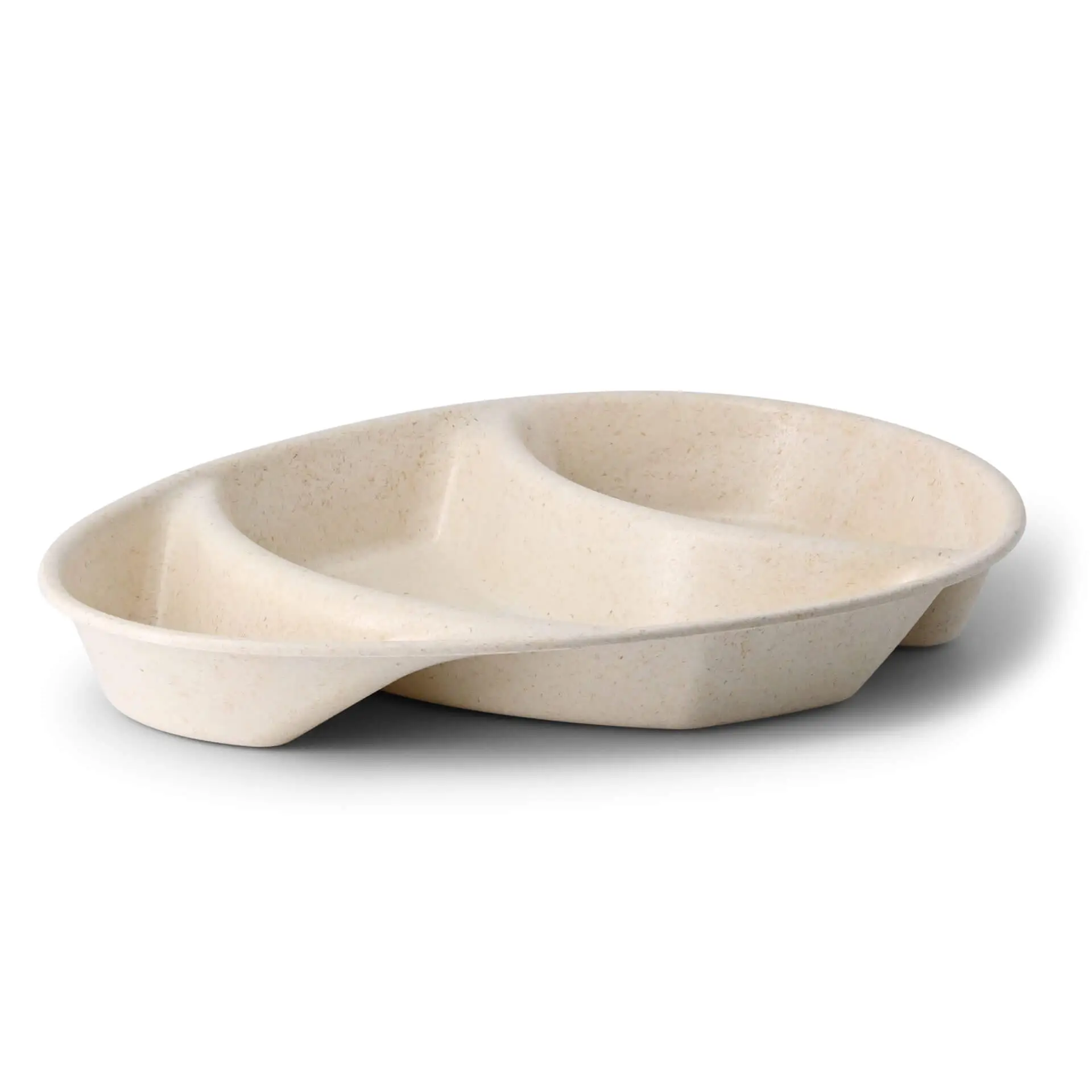 | 2 VOOR 1 | Herbruikbaar menubord merways-Plate 27,5 x 20 x 3,5 cm, 3 compartimenten, cashew / roomwit