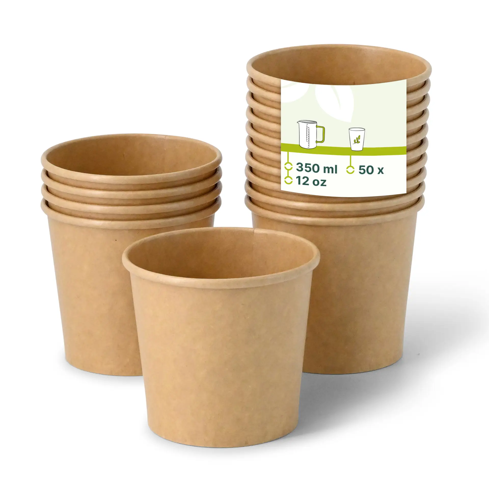 IJsbeker van karton L, 250 ml, 10 oz / max. 350 ml, 12 oz, Ø 92 mm, bruin IJsbeker van karton L, 250 ml, 10 oz / max. 350 ml, 12 oz, Ø 92 mm, bruin