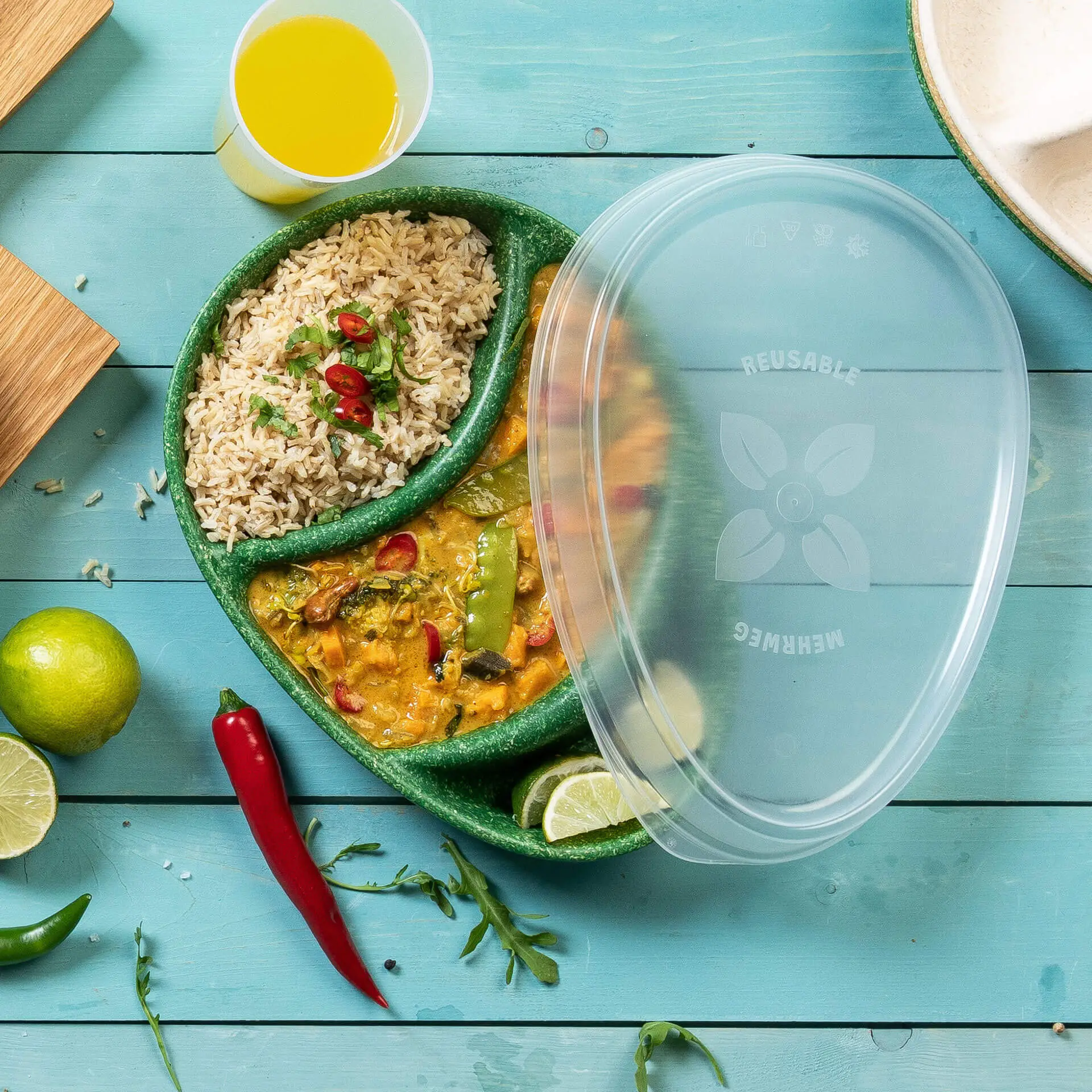 Herbruikbaar "merways Plate" deksel 27,5 x 20 x 3 cm, PP, transparant dfc008511-mehrwegdeckel-merways-plate-275-x-20-x-3-cm-pp-transparent-7