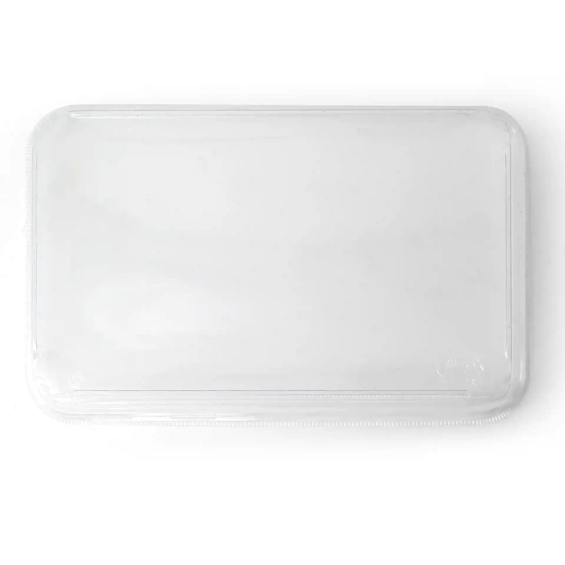 Transparant PET-deksel voor sushi-dozen, 24 x 15 cm, hoogte 3,5 cm.