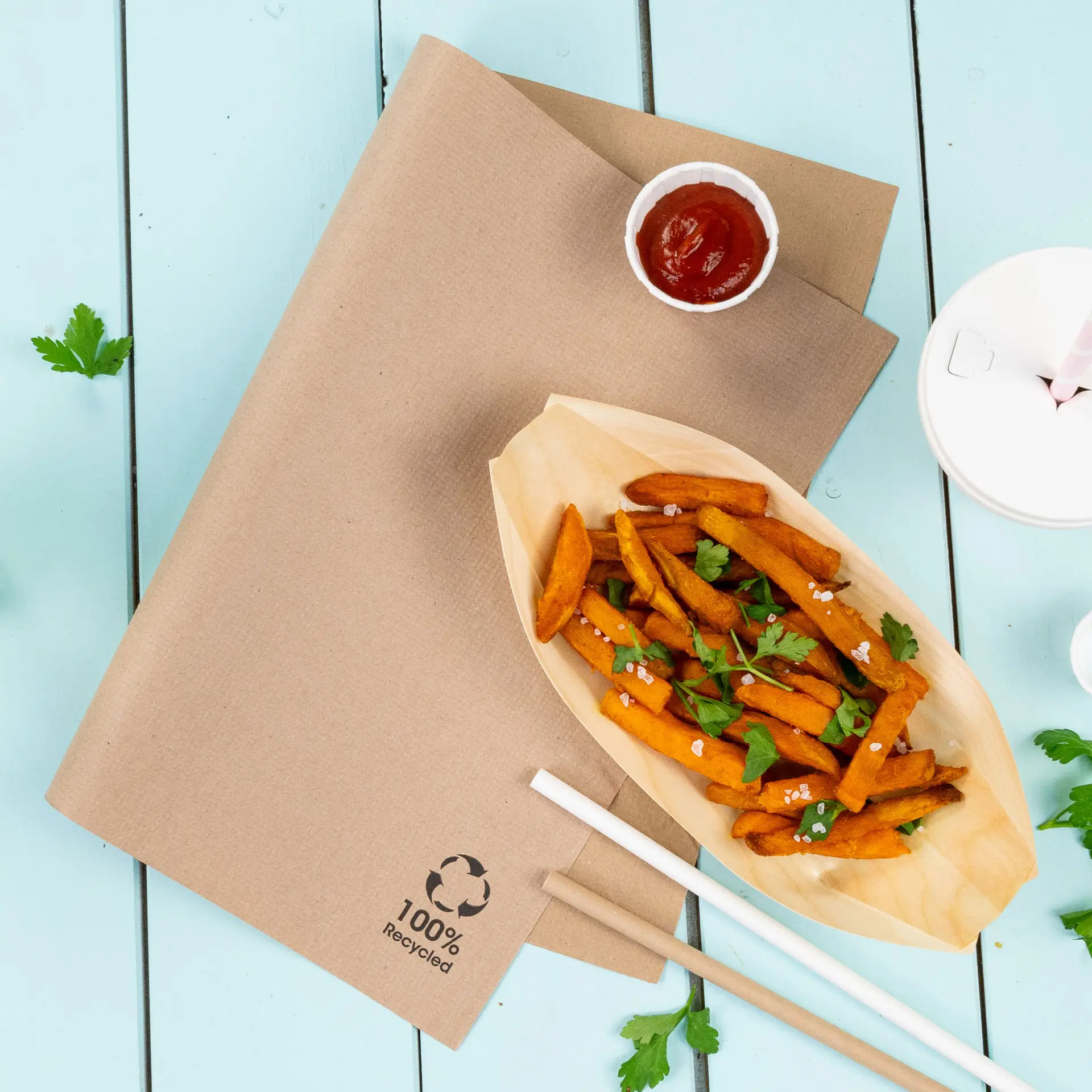 rPapieren placemat 31 x 43 cm, ongebleekt