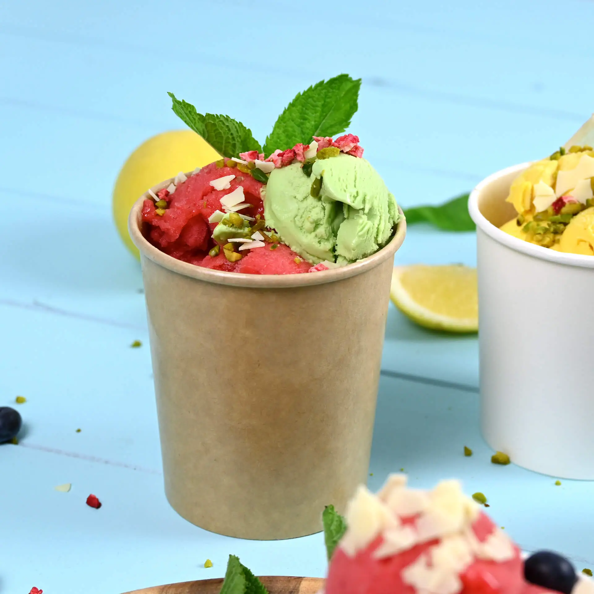 IJsbeker van karton XXL, 400 ml, 16 oz / max. 450 ml, 15 oz, Ø 92 mm, bruin dfc069011-eisbecher-aus-pappe-xxl-400-ml-max-450-ml-92-mm-braun-6