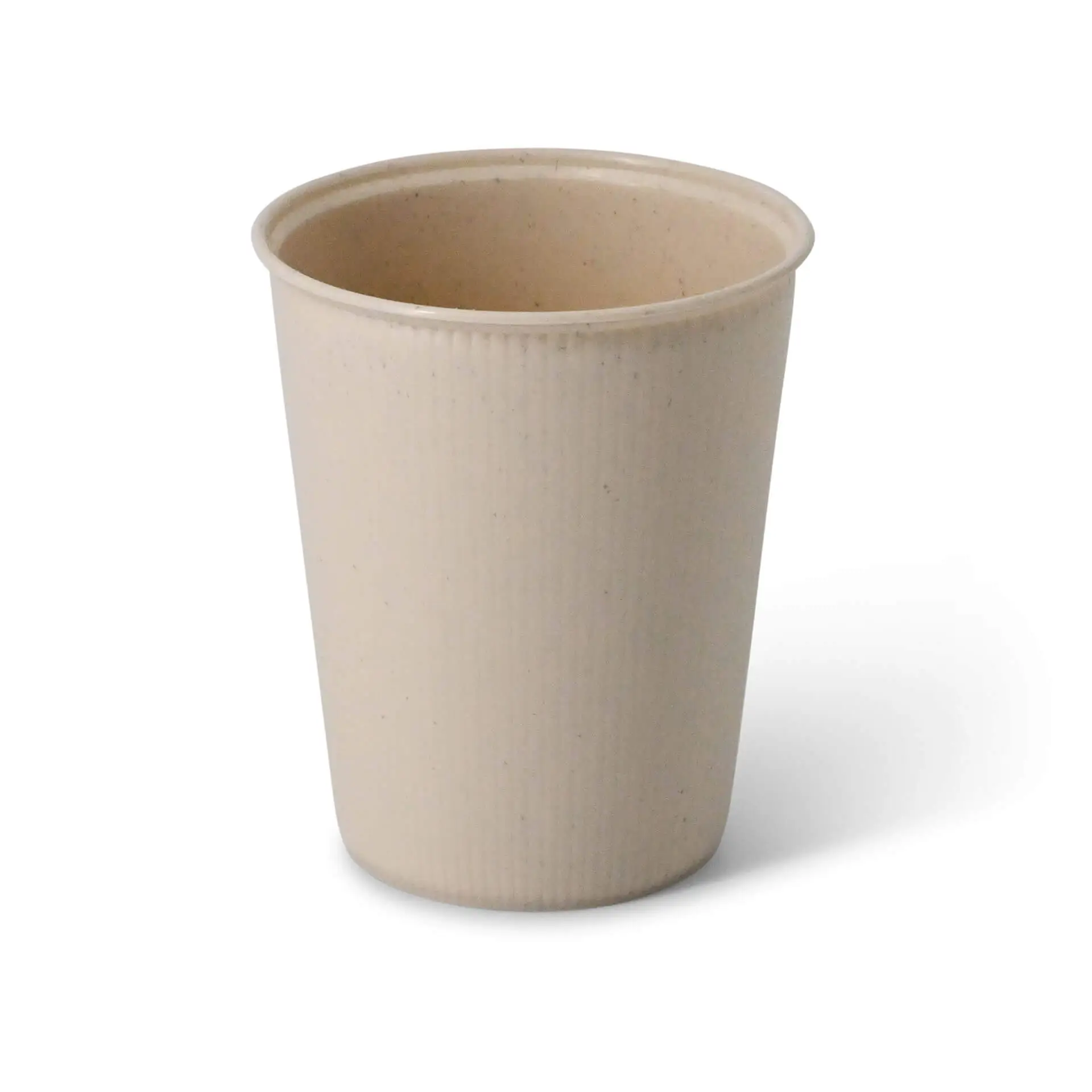 Herbruikbare geribbelde beker 250 ml / 10 oz, Ø 80 mm, creme-wit dhd04700-mehrweg-riffelbecher-250-ml-10-oz-80-mm-creme-weiss-1