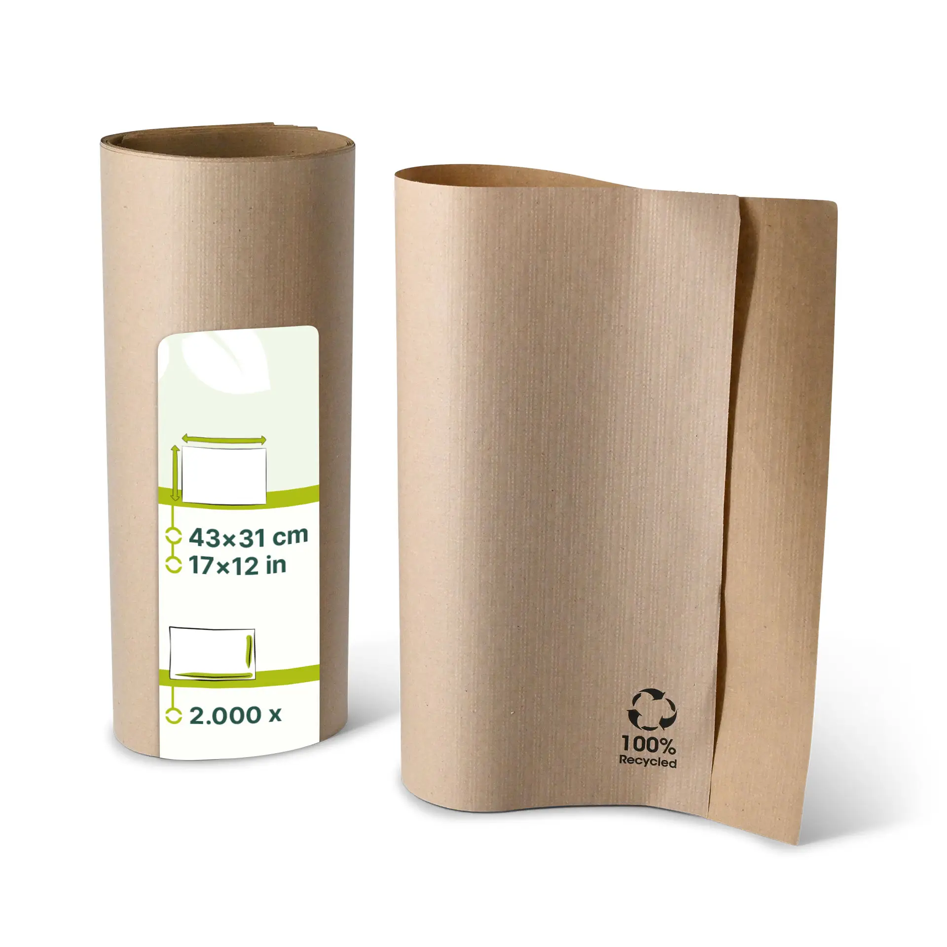 rPapieren placemat 31 x 43 cm, ongebleekt