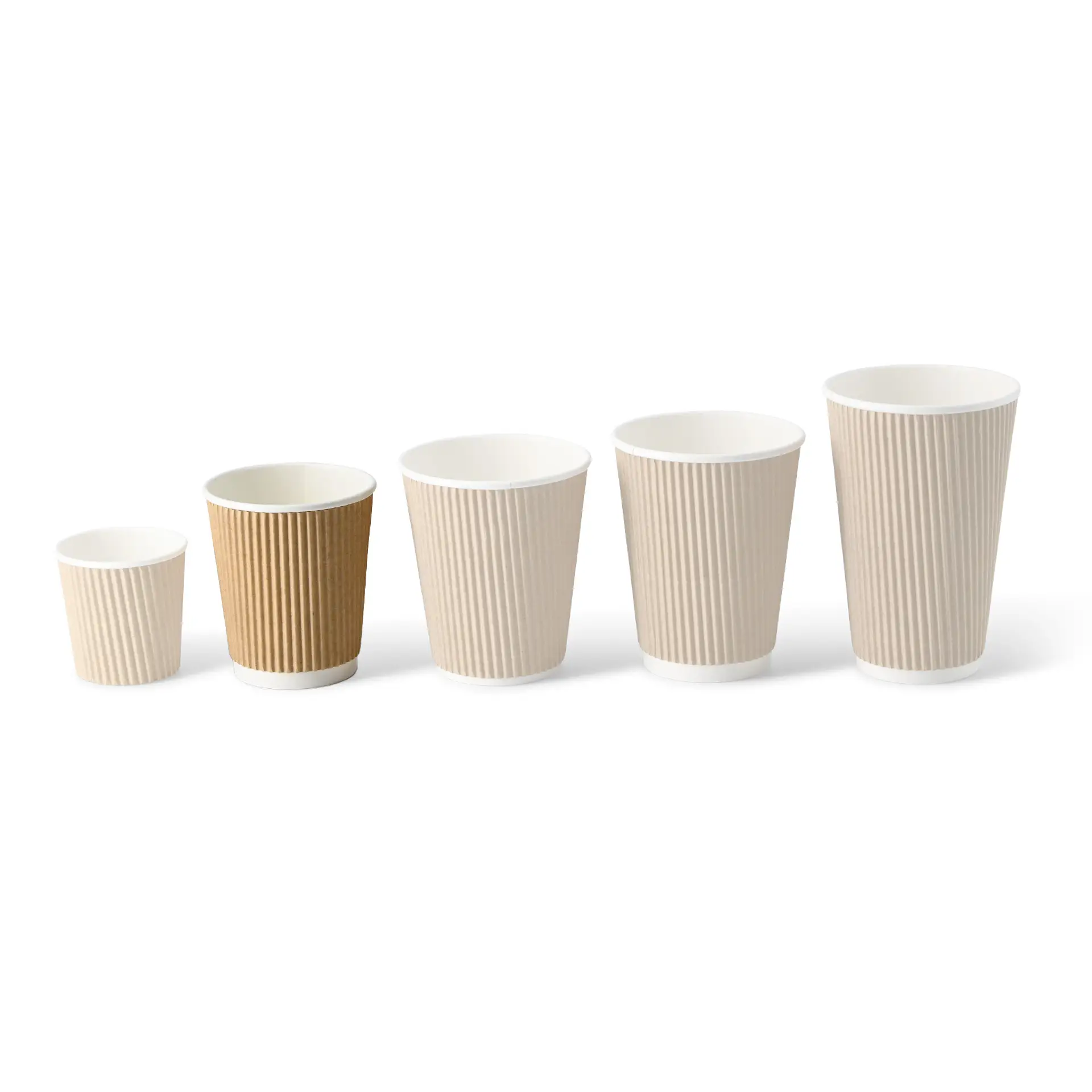 Ribbelbeker / Koffiebeker to go 200 ml/ 8 oz, Ø 80 mm, kraft dhd049251-riffelbecher-coffee-to-go-becher-200-ml-8-oz-80-mm-braun-innen-weiss-9